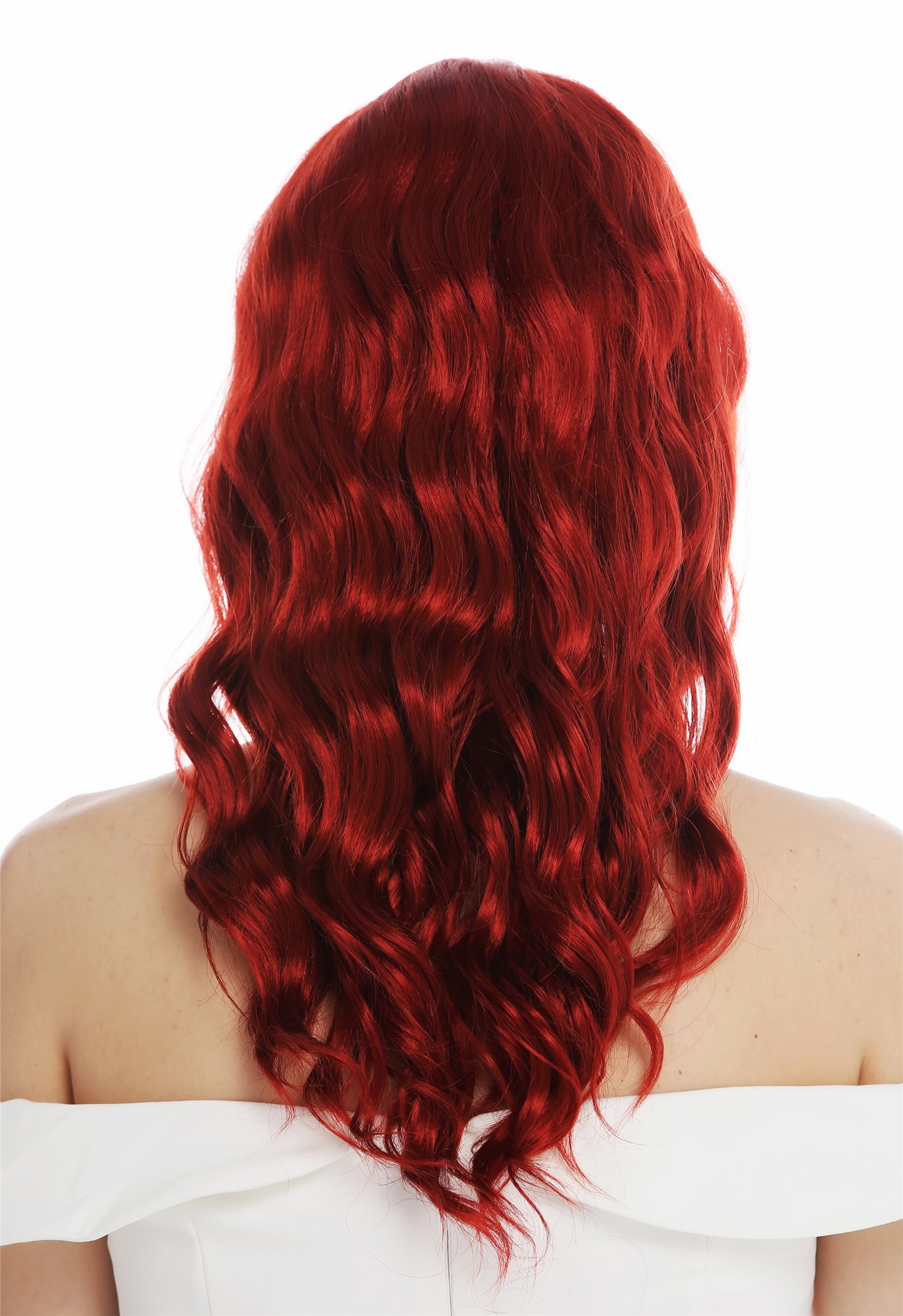 Women's wig ladies' wig long wavy water wave middle parting fiery red VK-9, view 6, WIG ME UP: Your Perücken Online Shop Quality Wigs, Ladies, fire red, wavy, long