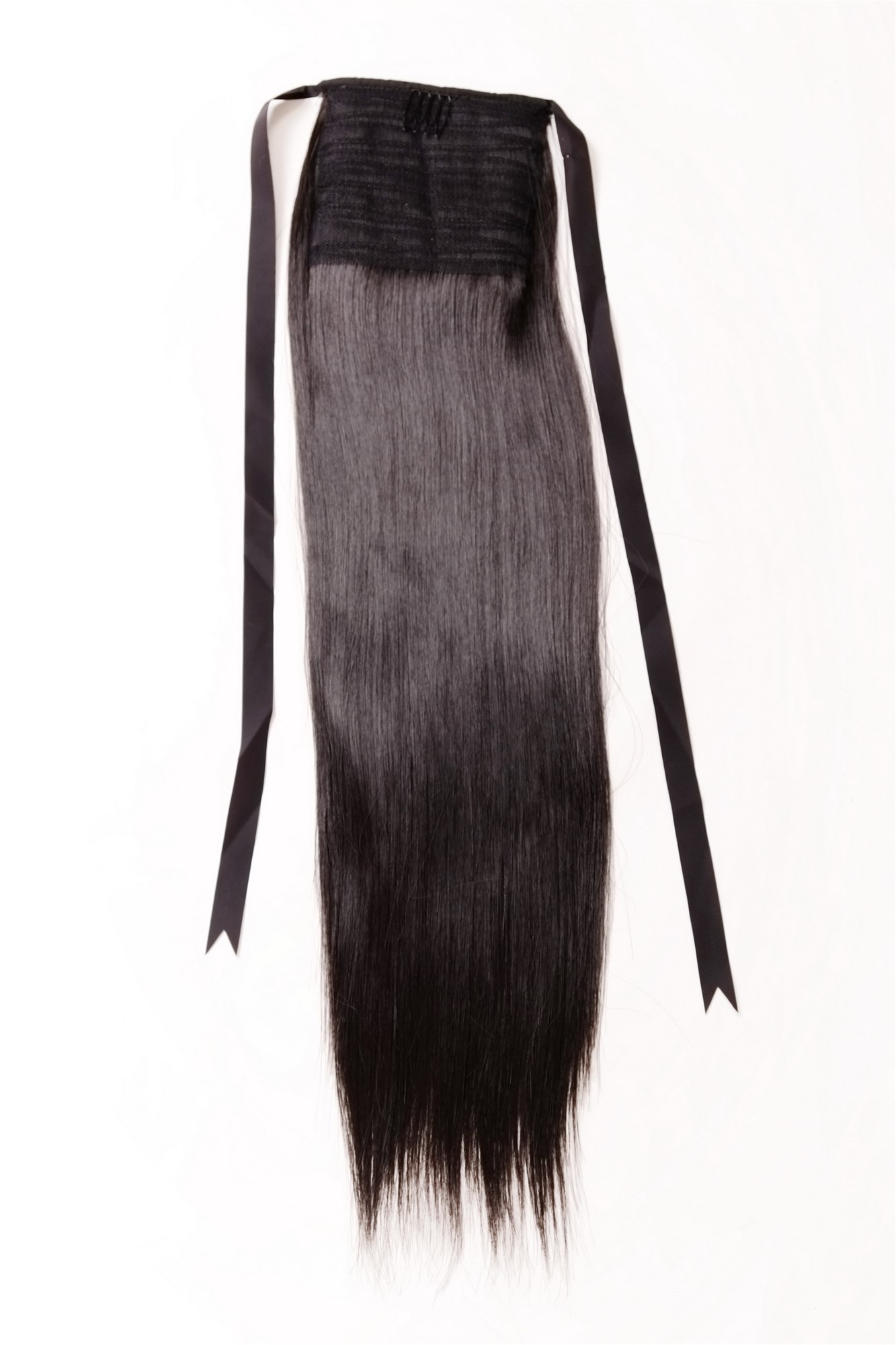 Ponytails, dark brown, straight, long
