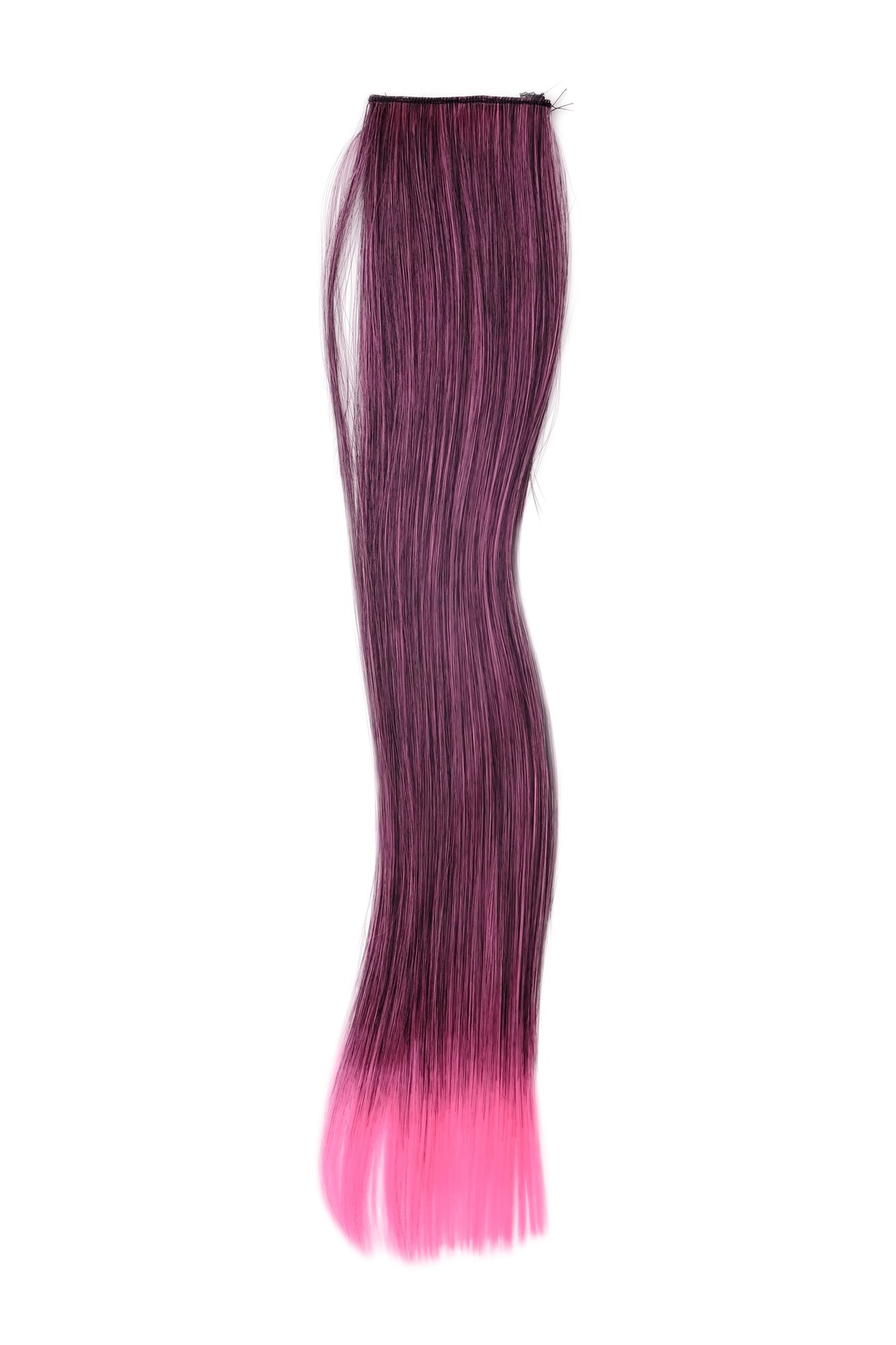 glatte Extensions Pink-Schwarz-Mix Schwarzpink 45 cm lang