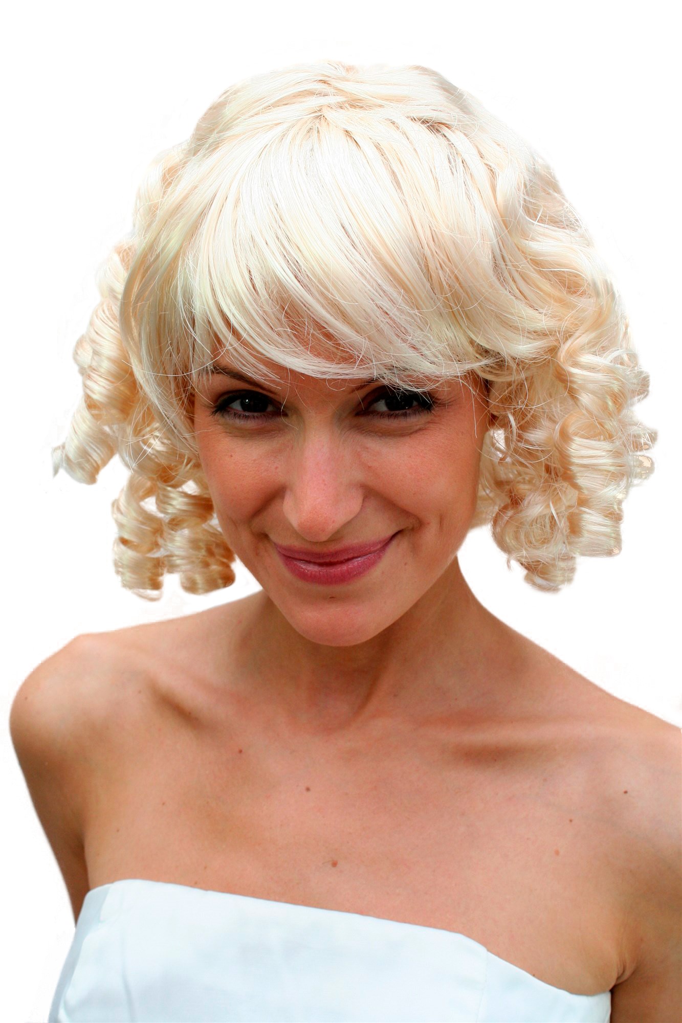Lady women wig blonde colonial civil war Victorian ringlets curls baroque LM-386, front view, WIG ME UP: Your Perücken Online Shop Party Wig, Ladies, Blonde, curled, shoulder-length