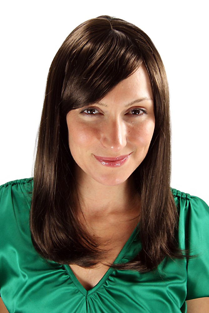 VERY CHIC Lady  Wig brunette BROWN STRAIGHT 3120-6 50 cm Peluca Parrucca, front view, WIG ME UP: Your Perücken Online Shop Quality Wigs, Ladies, Brown, straight, long