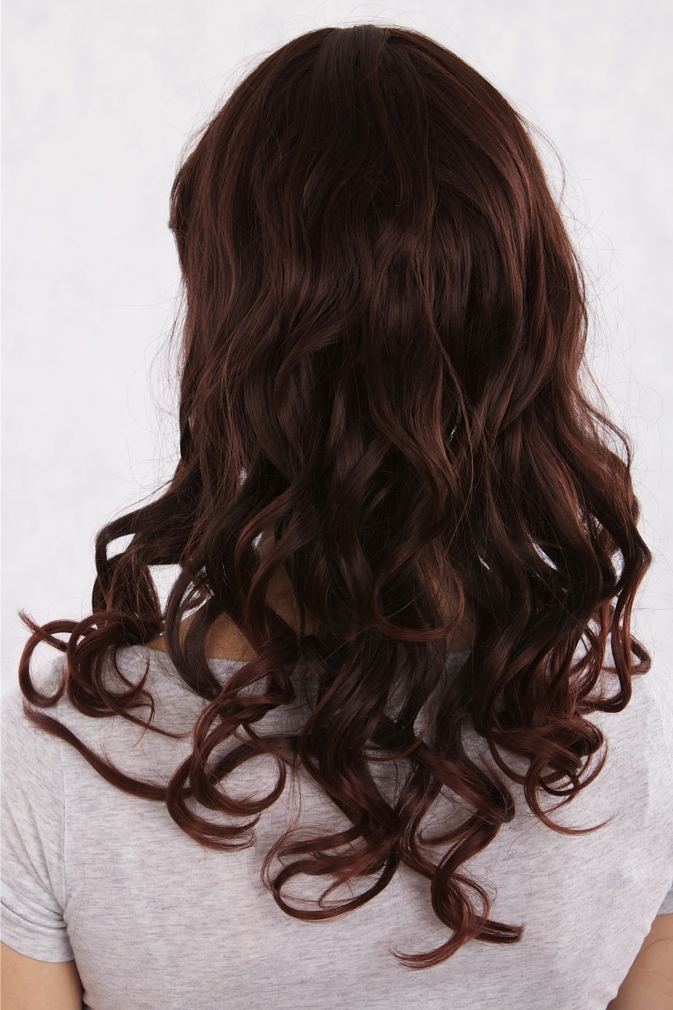 Lady women wig medium long slight curl wavy mahogany brown mix 3258, view 3, WIG ME UP: Your Perücken Online Shop Quality Wigs, Ladies, Brown, curled, long