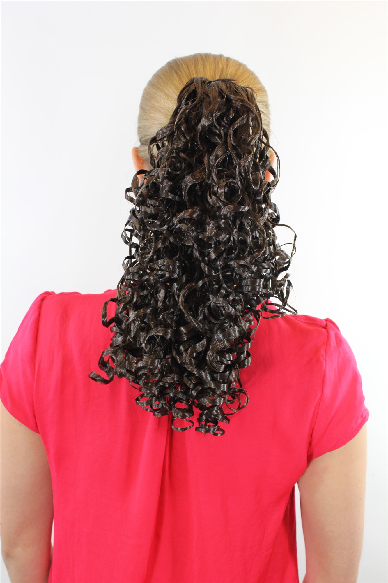 3168-6 Ponytail Hairpiece extension medium length enormous volume curled curls brown claw clamp 14", view 2, WIG ME UP: Your Perücken Online Shop Ponytails, Brown, curled, shoulder-length