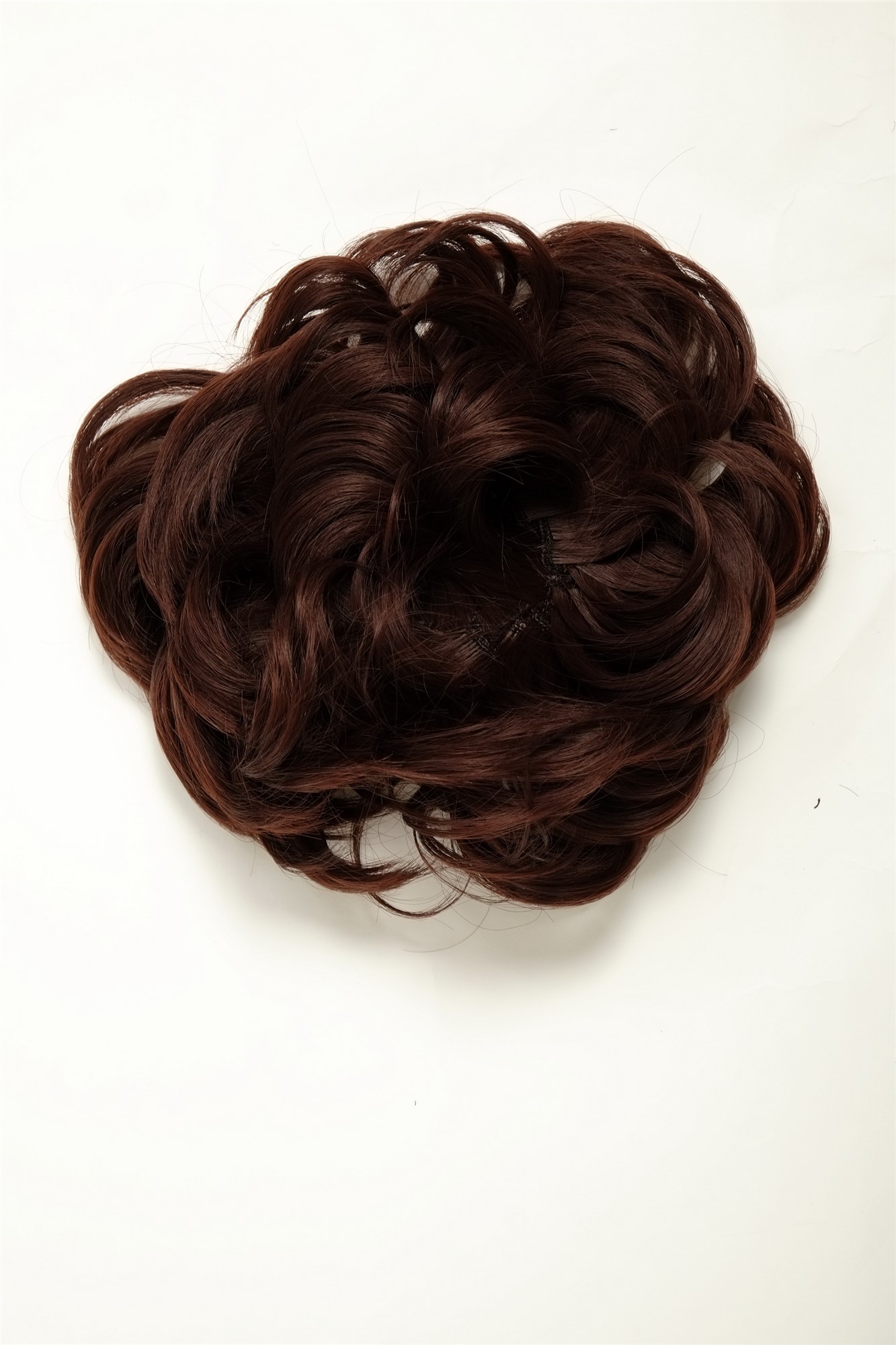 Haarteil Dutt Haarrose Buschig Mahagonibraun Q840-33, Ansicht 3, WIG ME UP: Ihr Perücken Online Shop lockiger Dutt Haarteil Mahagonibraun