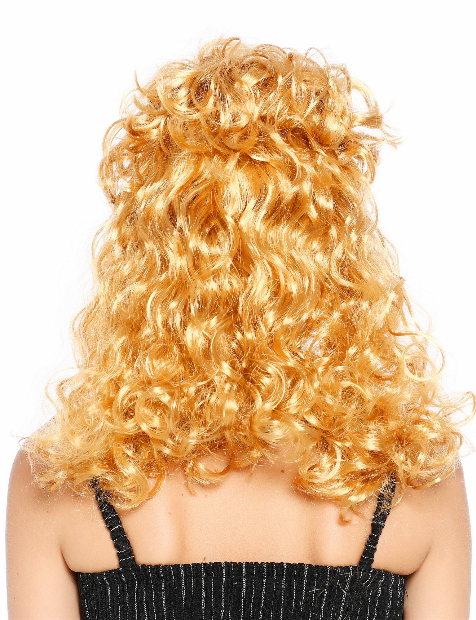 lockige Party-Perücke Honigblond 45 cm lange Perücke für Damen