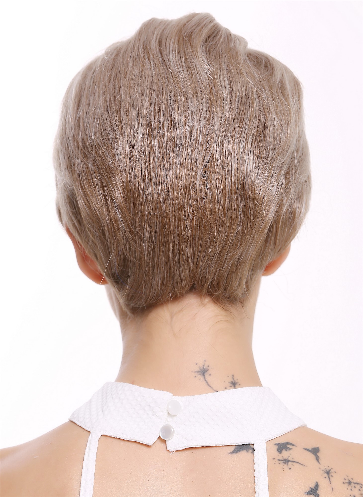 Lady wig bob short sleek parting lady monofilament blonde highlights SARA-MF, view 4, WIG ME UP: Your Perücken Online Shop Quality Wigs, Ladies, silver blonde-light brown mix, straight, short