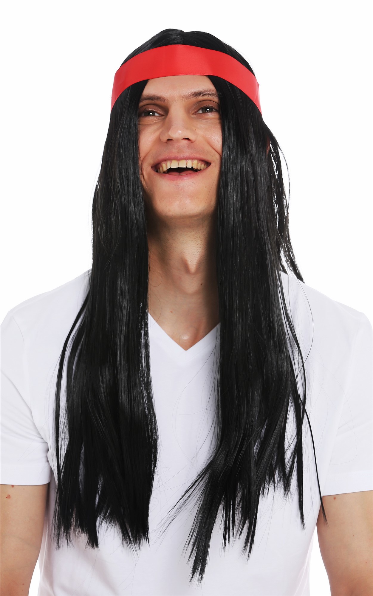 Party Wig, Unisex, pitch black, straight, long