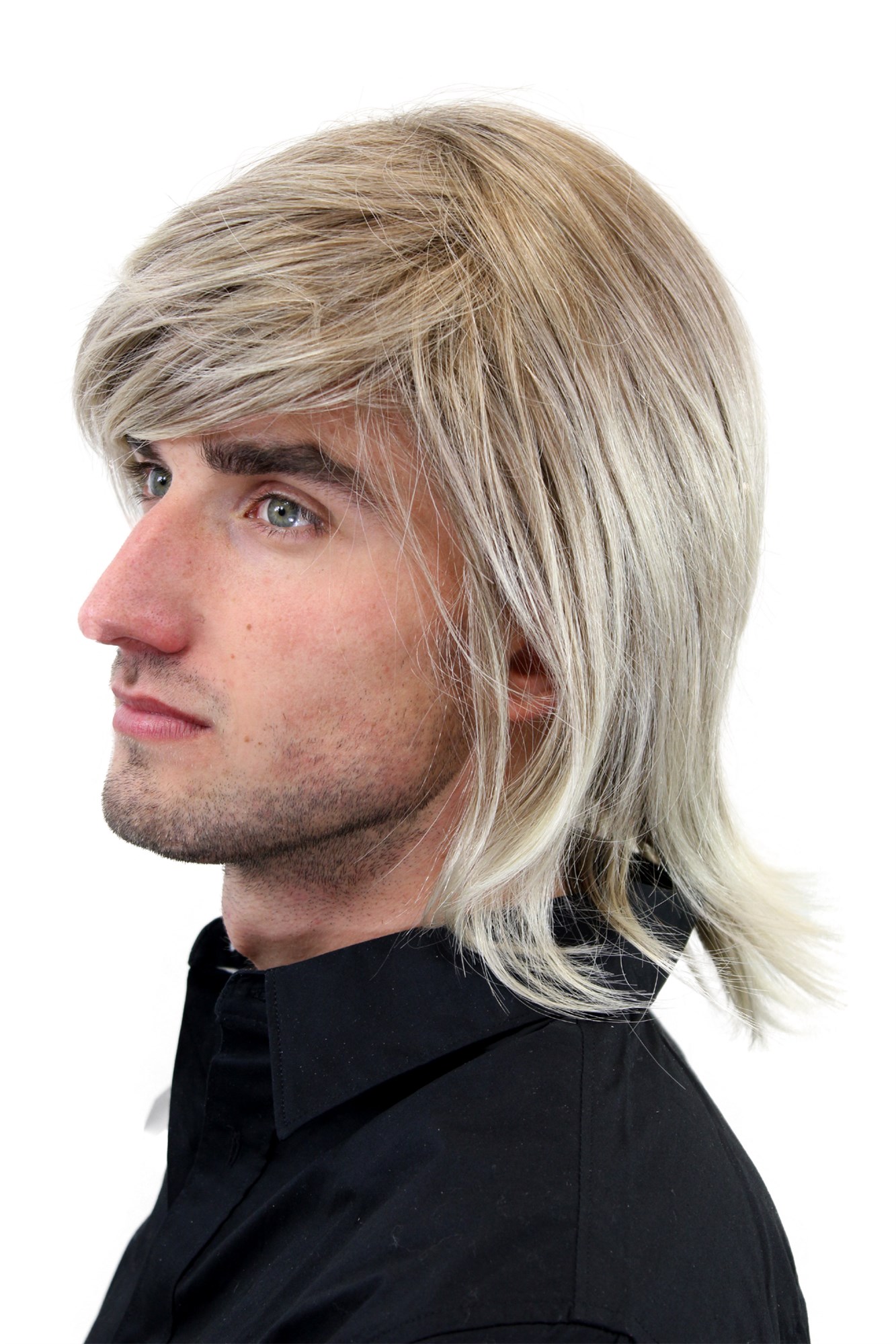 Quality Wigs, Men, Blonde, straight, shoulder-length