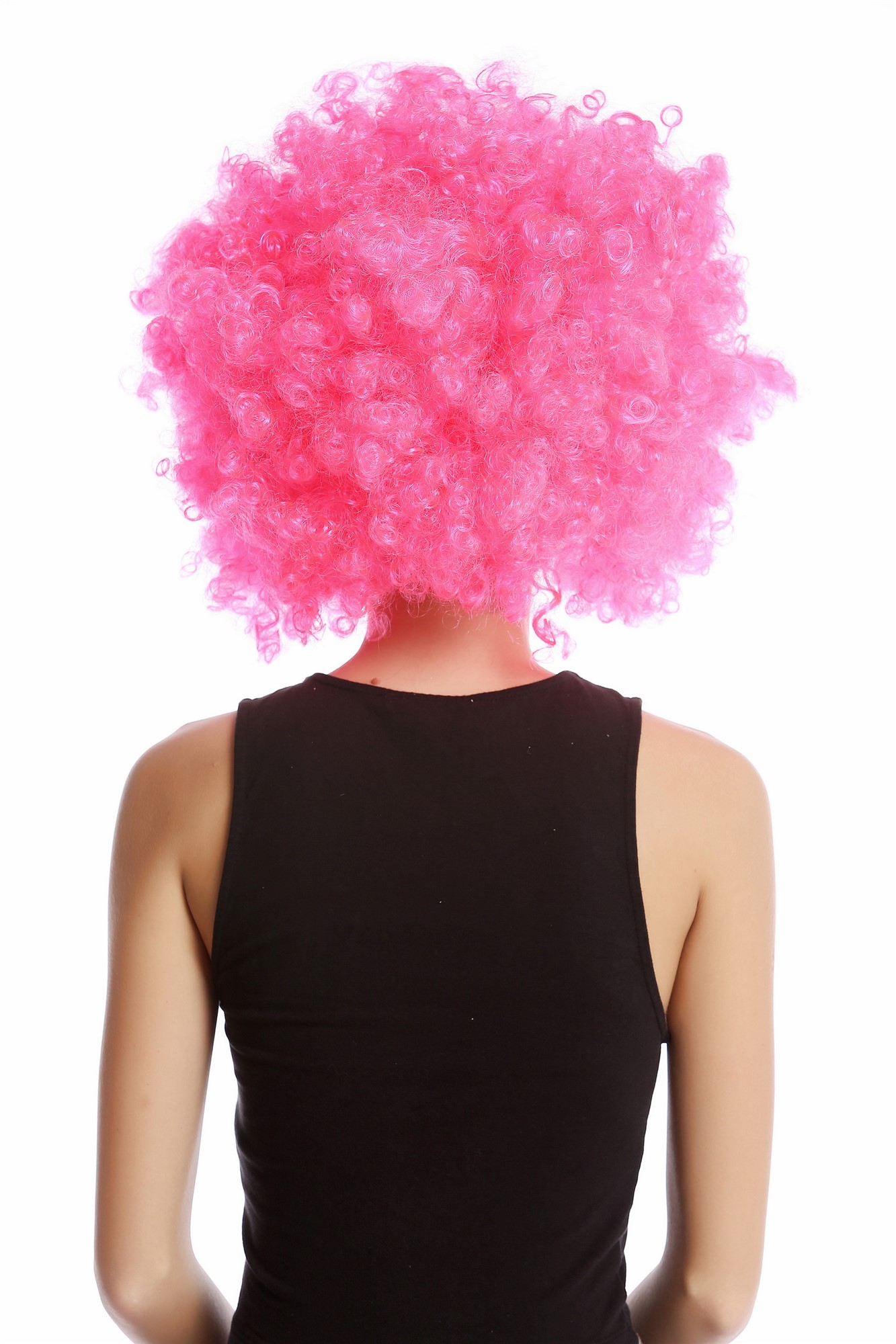 günstige Party Perücke, Afro Perücke 70er Jahre Party Pink Rosa Disco PW0011-PC5, Ansicht 3, WIG ME UP: Ihr Perücken Online Shop lockige Party Perücke pink kurze Haare für Damen