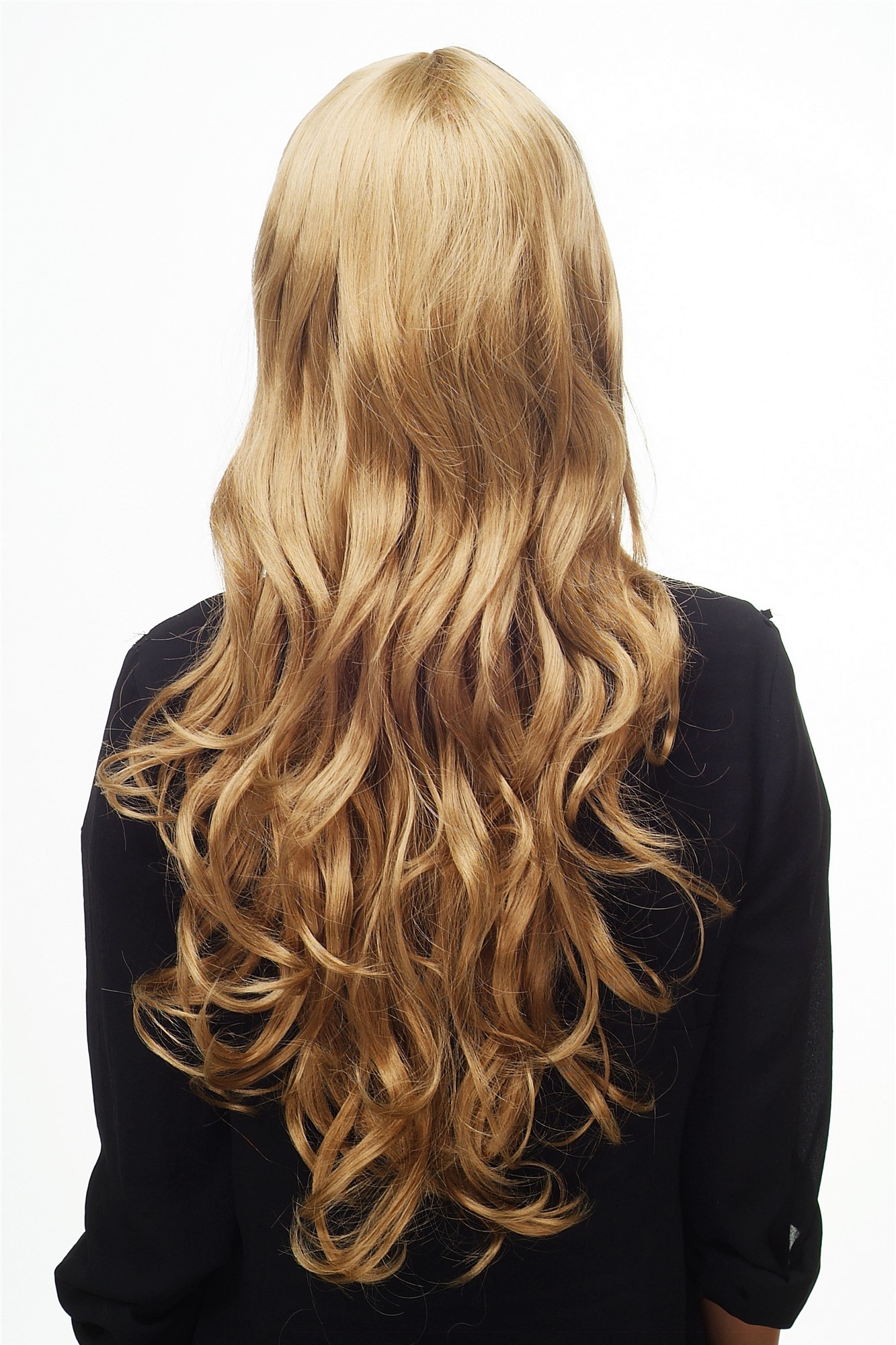 hochwertige Qualitätsperücken, Perücke lang wallendes Haar wellig leicht lockig Honigblond Blond 9204S-15, Ansicht 4, WIG ME UP: Ihr Perücken Online Shop lockige Tressen-Perücke mit Kopfhaut-Imitat Honigblond lange Haare für Damen