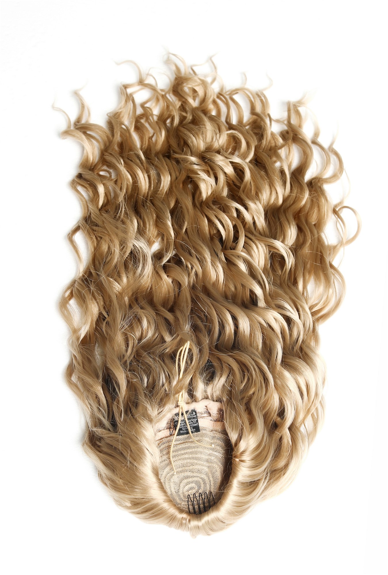 Zopf Pferdeschwanz Steckkämme voluminös stark gewellt 70cm lang Blond N1557A-16