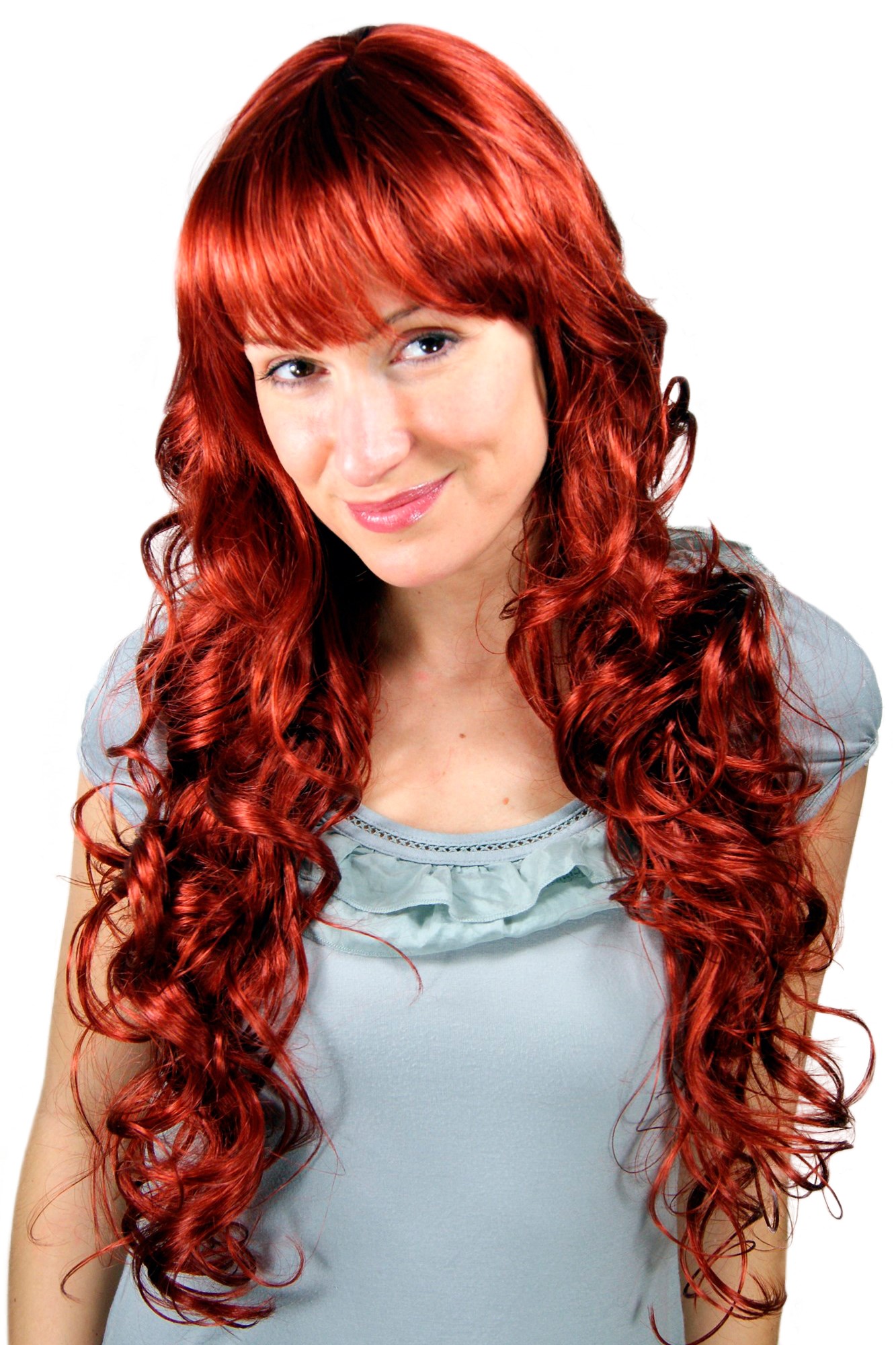 Quality Wigs, Ladies, Red, curled, long