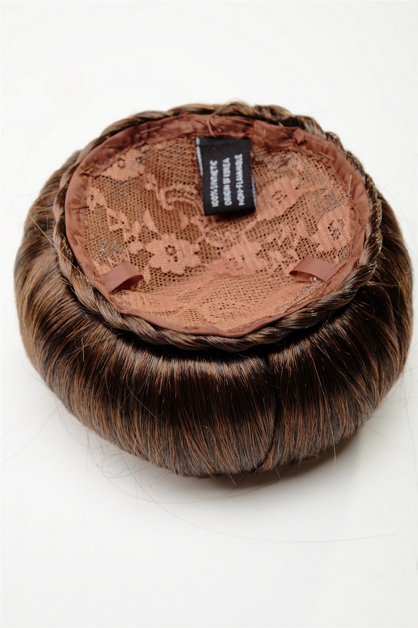 Dutt Haarknoten 50er 60er Kastanie Braun-Mix N372-2T30, Ansicht 4, WIG ME UP: Ihr Perücken Online Shop glatter Dutt Haarteil Schwarzbraun-Kupferbraun-Mix