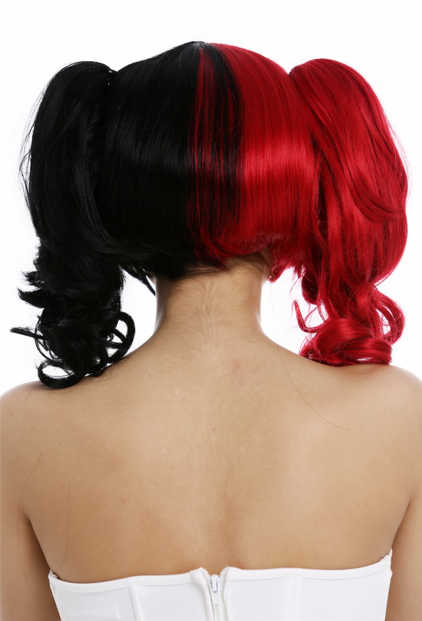 Quality Wigs, Ladies, black-red mix, curled, short