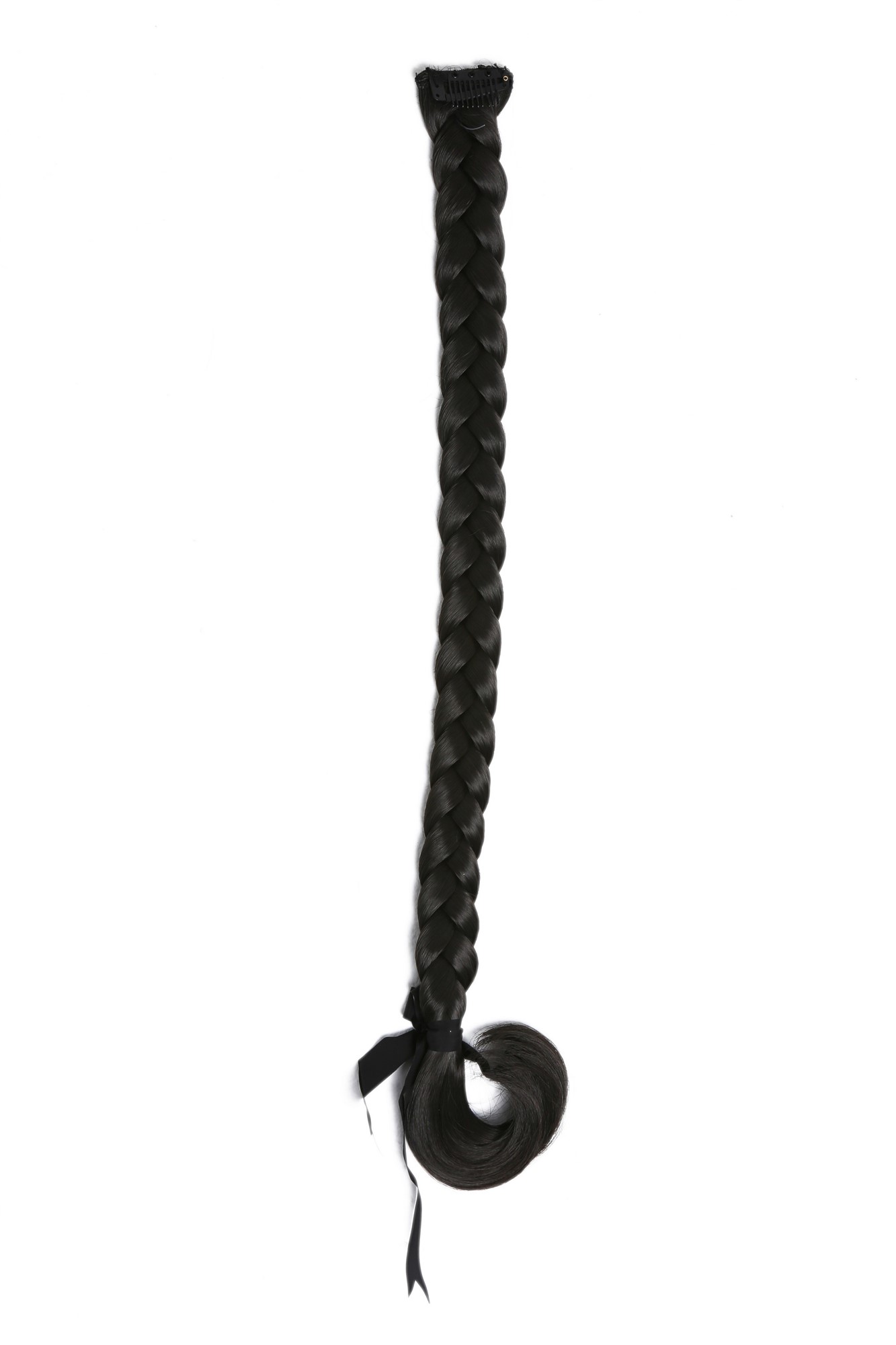 Braided Plait Hairpiece plaited Clip-in Hair Extension long dark ash brown SA101, view 2, WIG ME UP: Your Perücken Online Shop Ponytails, dark brown, Braided, long