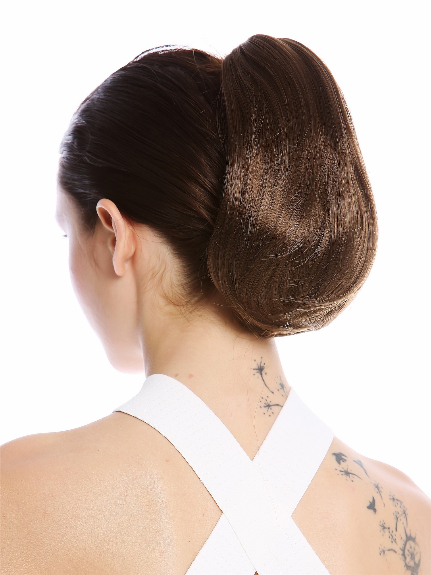 Ponytail Hairpiece short straight smooth but voluminous medium brown 10" 622, view 2, WIG ME UP: Your Perücken Online Shop Ponytails, medium golden brown, wavy, short