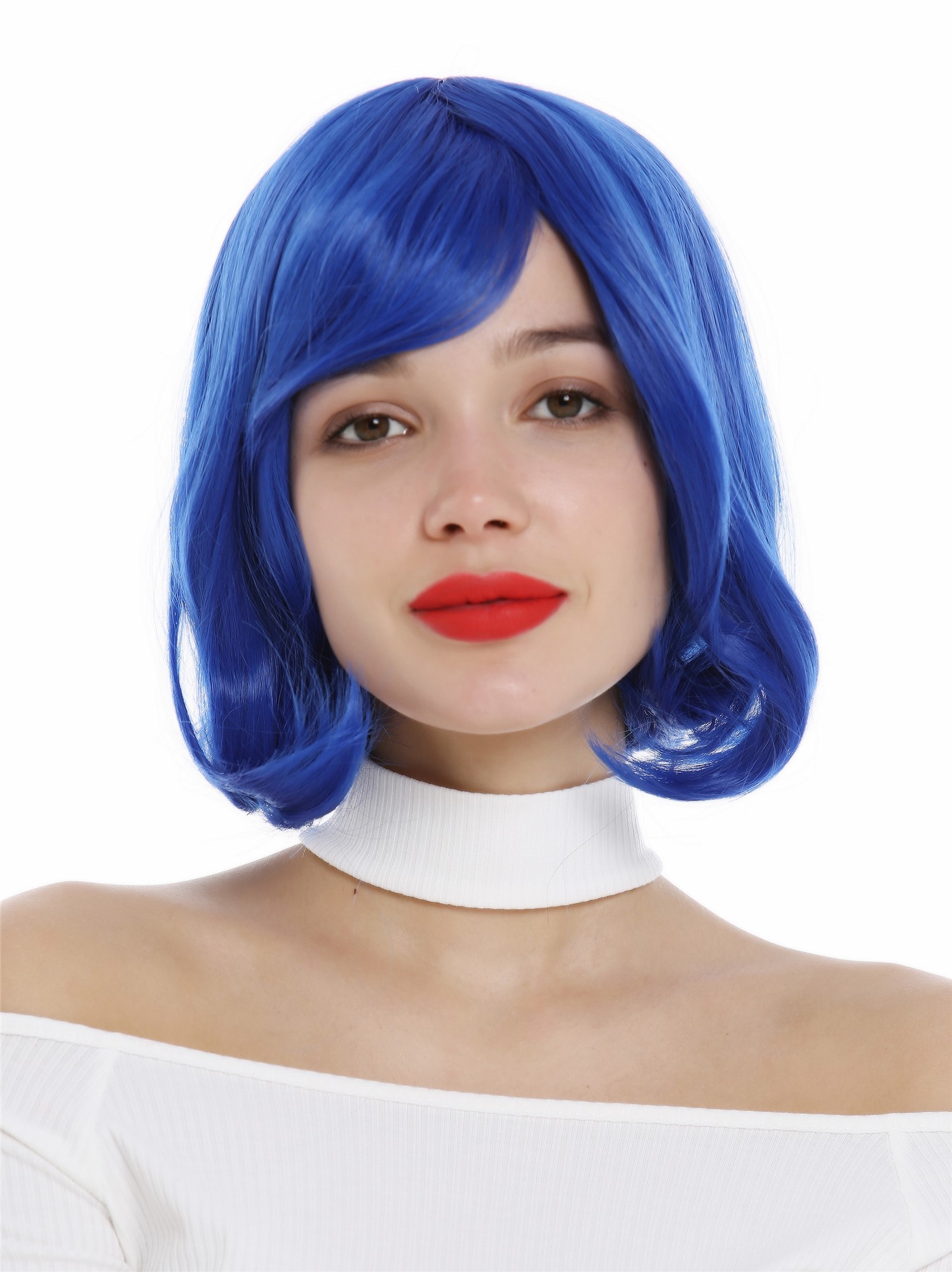 Quality Wigs, Ladies, lavender blue, straight, short