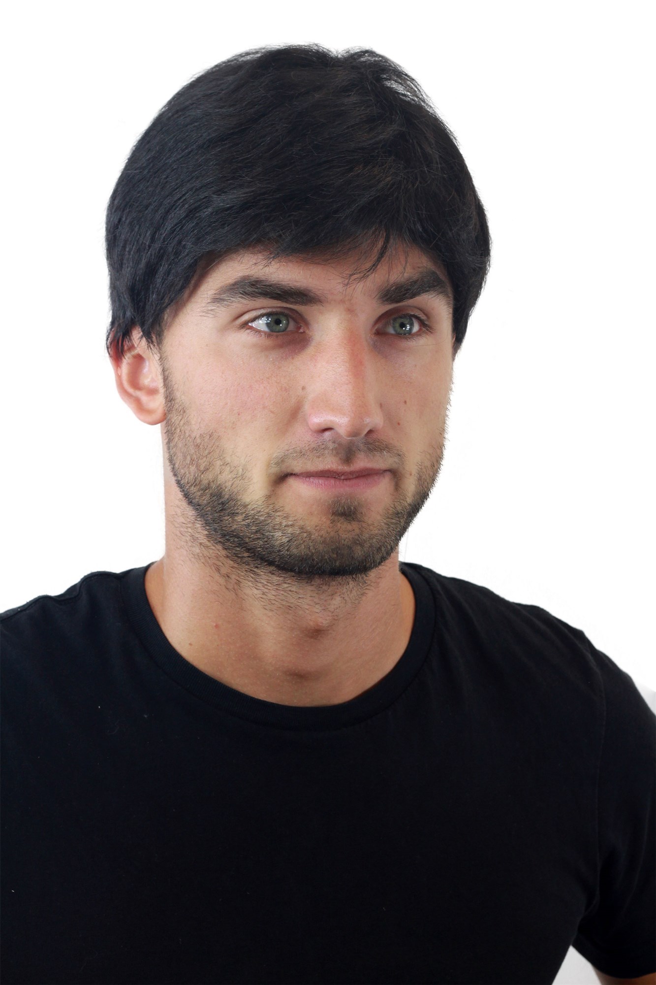 glatte Tressen-Perücke Samtschwarz kurze Haare für Herren
