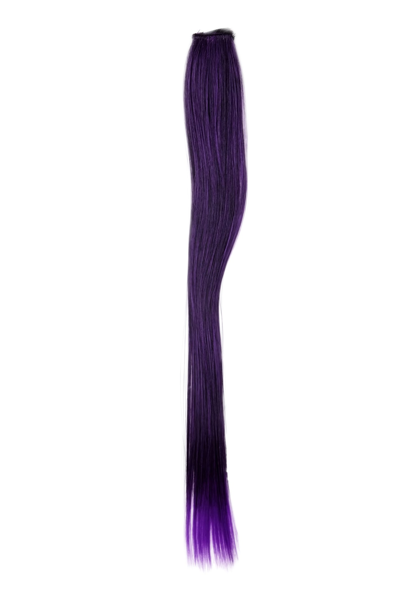 glatte Extensions Lila-Schwarz-Mix Schwarzlila 45 cm lang