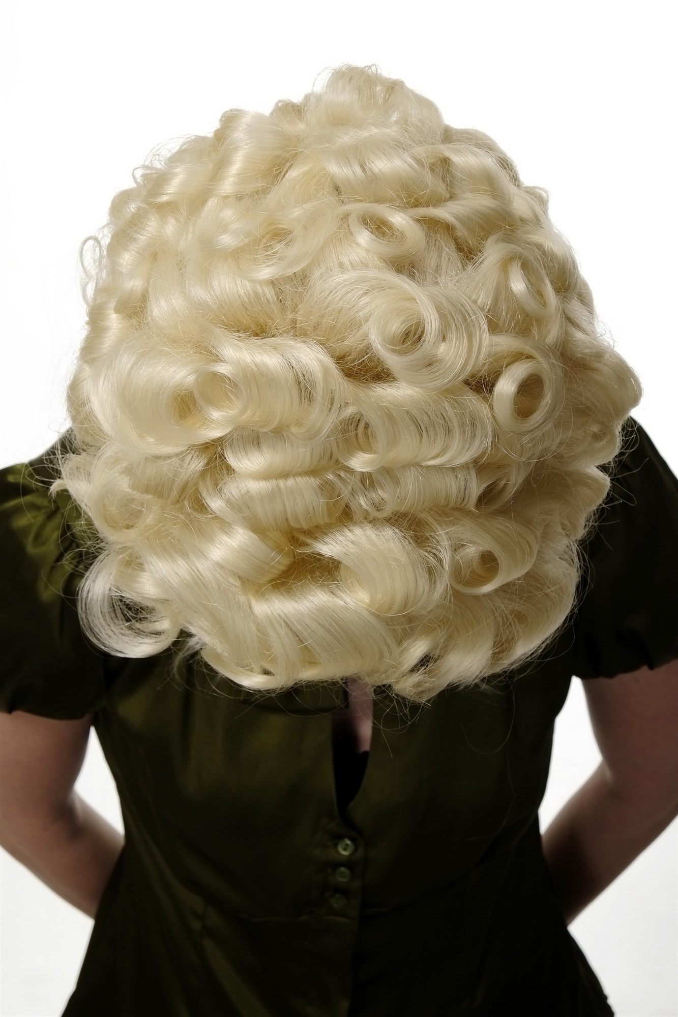 Quality Wigs, Ladies, platinum blonde, curled, short