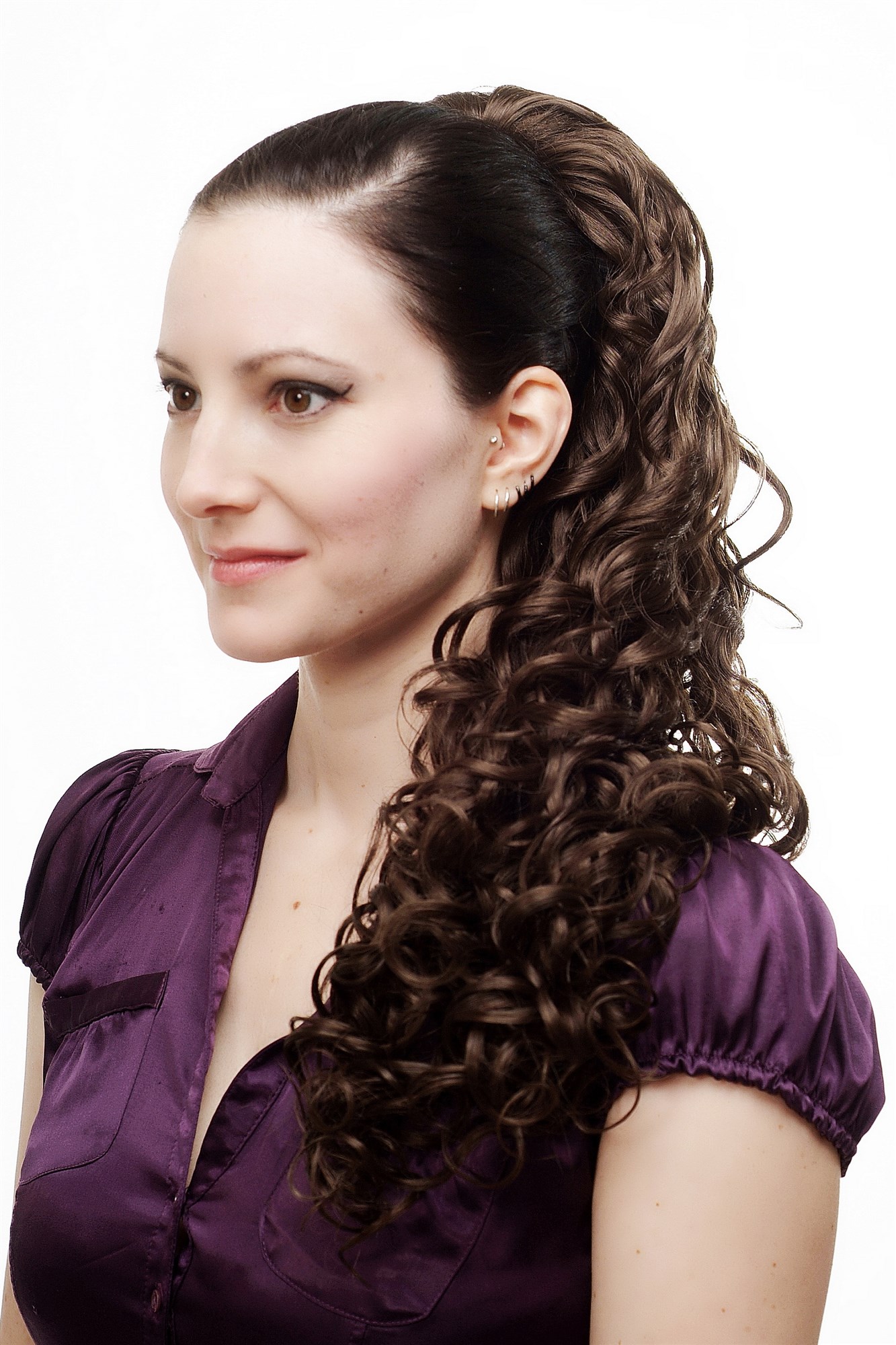 N310-8 Hairpiece PONYTAIL extension VERY long MASSIVE volume voluminous curly AMAZING curls kinks middle brown 23", view 3, WIG ME UP: Your Perücken Online Shop Ponytails, Brown, curled, long