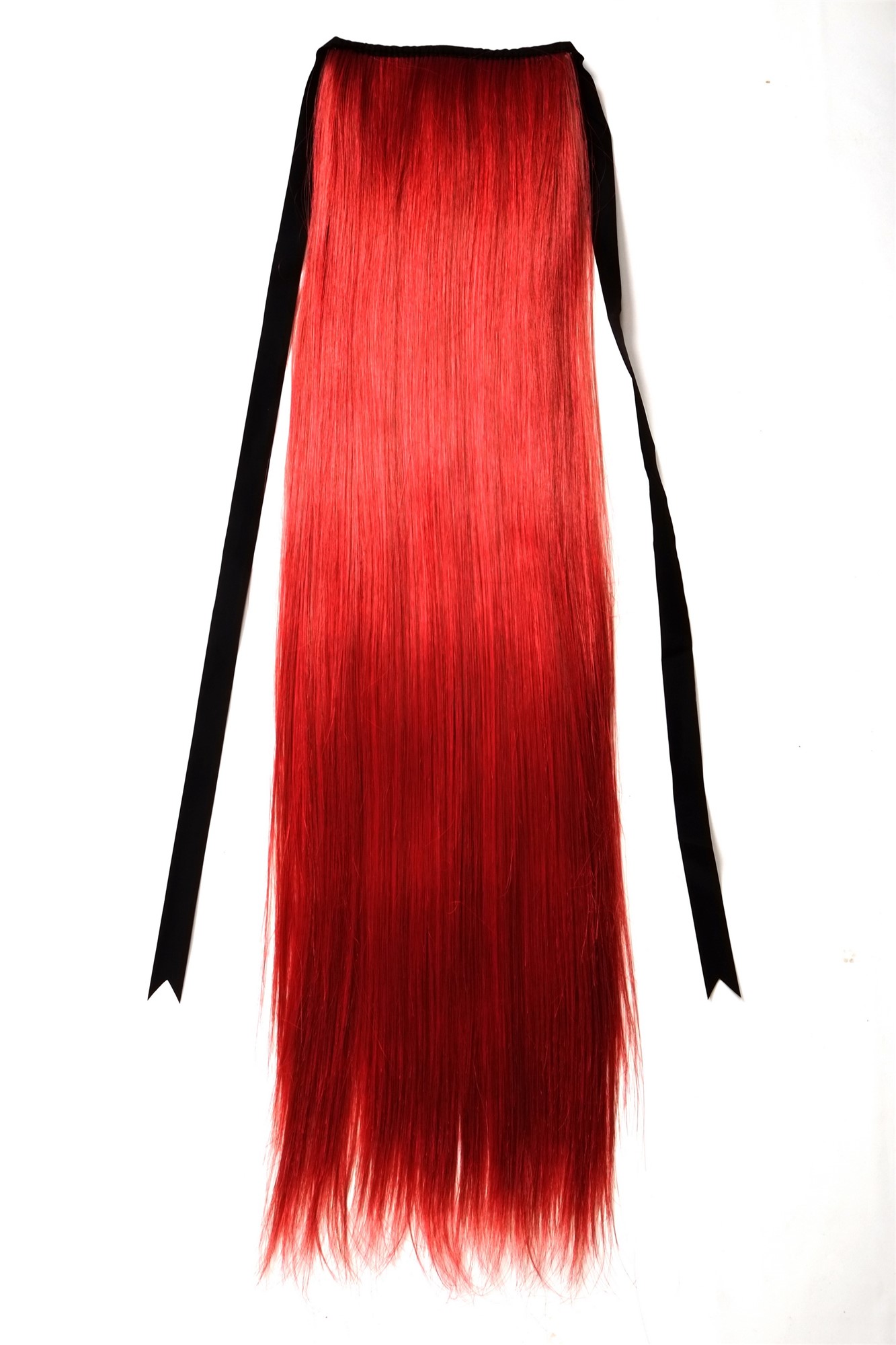 Ponytails, red mix, straight, long