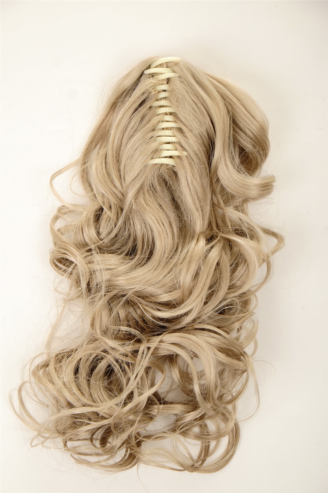 Ponytail Hairpiece Extension Clamp curly voluminous long bright blond SA080, view 5, WIG ME UP: Your Perücken Online Shop Ponytails, Blonde, curled, shoulder-length
