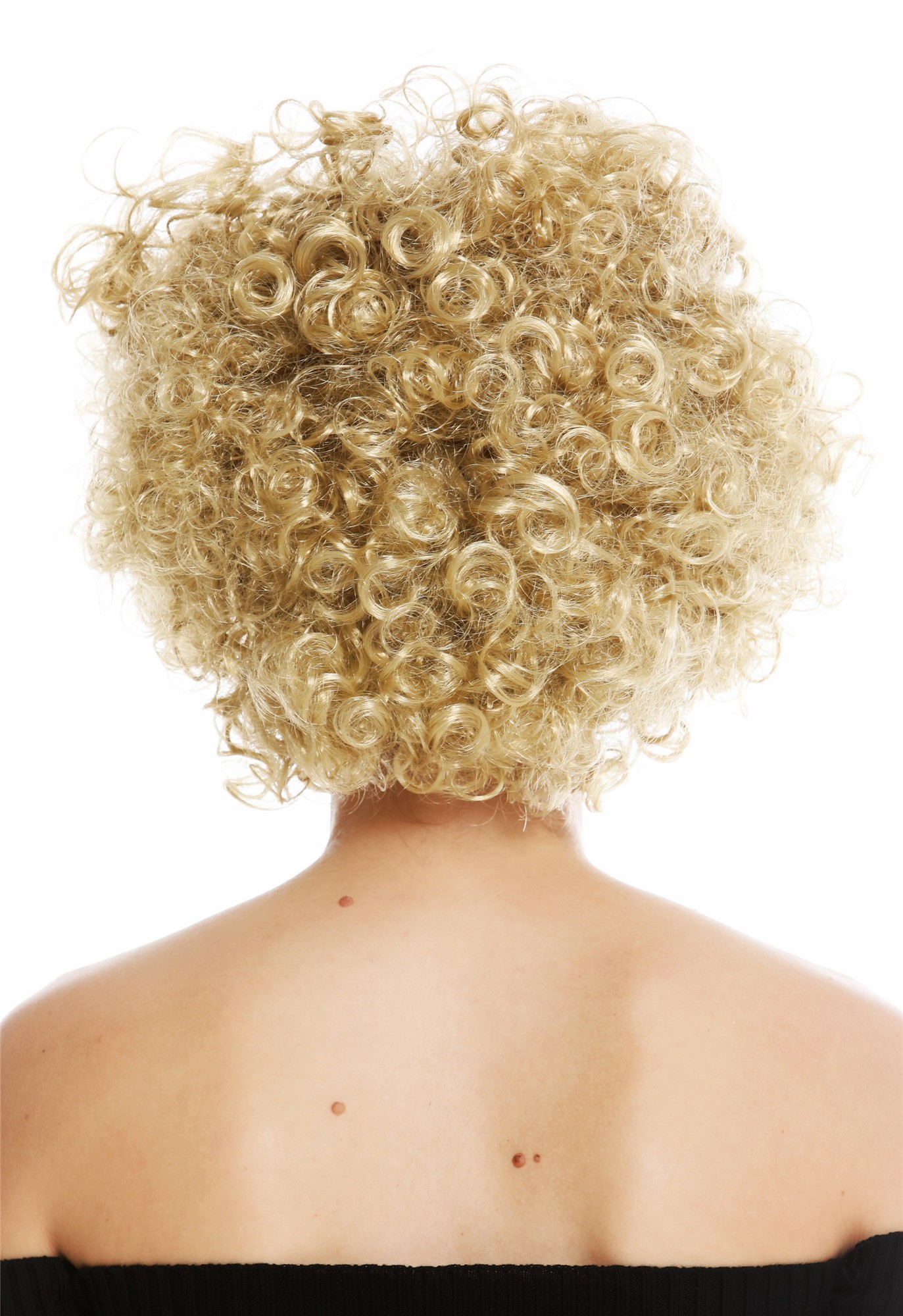 lockige Party Perücke Gold-Aschblond kurze Haare Unisex