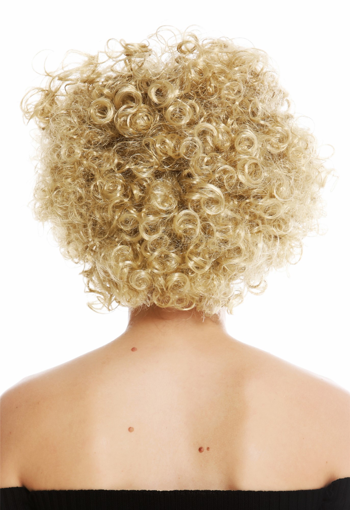 Women's party wig carnival Halloween Diva short curly middle parting blonde 1352, view 4, WIG ME UP: Your Perücken Online Shop Party Wig, Unisex, golden ash blonde, curled, short