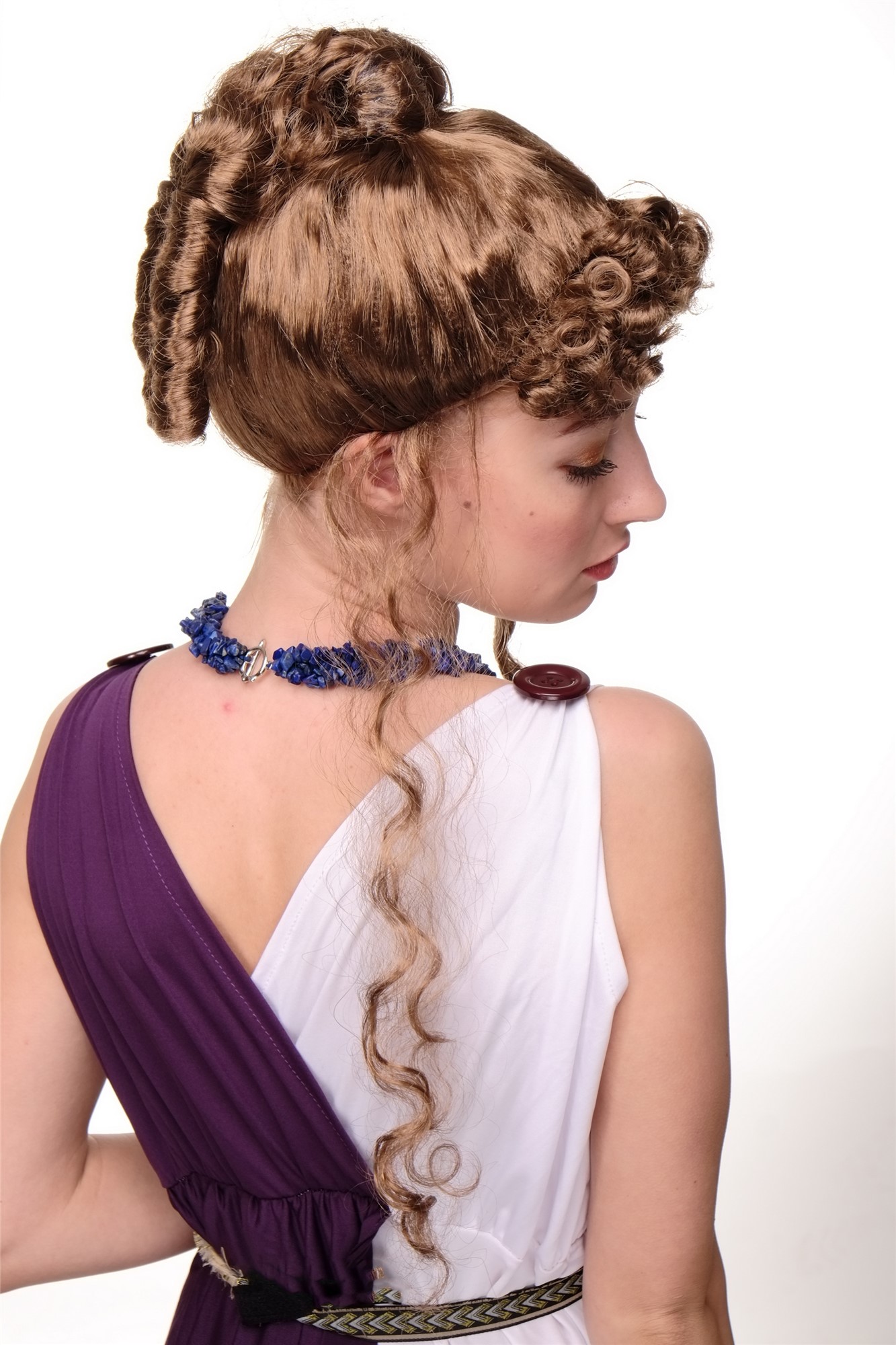Party/Fancy Dress historic Cosplay Lady WIG brown baroque renaissance Countess French Aristocracy, view 3, WIG ME UP: Your Perücken Online Shop Party Wig, Ladies, Blonde, curled, shoulder-length