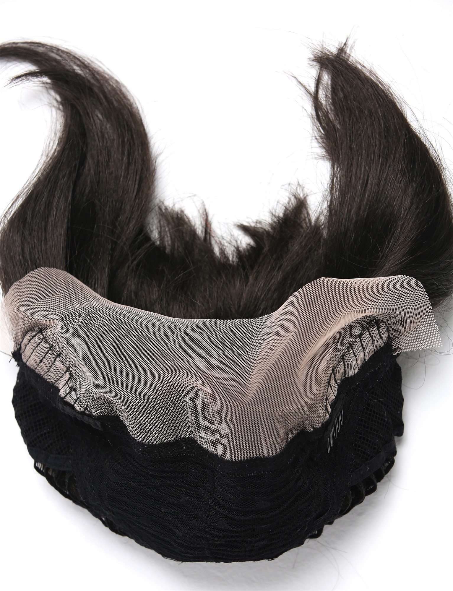 Women's wig lace front parting short bob clavi cut dark brown IVA-LF, view 7, WIG ME UP: Your Perücken Online Shop Quality Wigs, Ladies, dark brown, straight, short