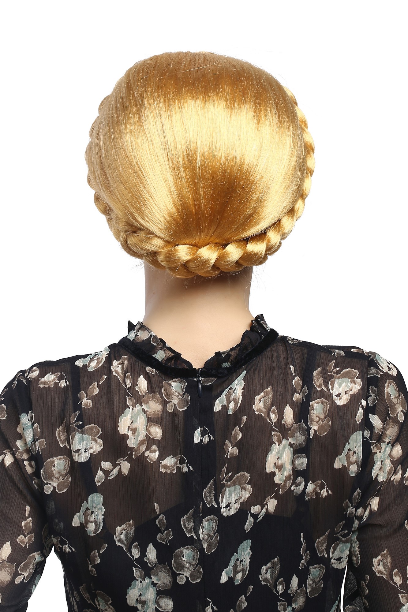 Lady Party Wig Fancy Dress blond long braided hir hairbun Russia Eastern Europe folk traditional, view 3, WIG ME UP: Your Perücken Online Shop Party Wig, Ladies, Blonde, Braided, short