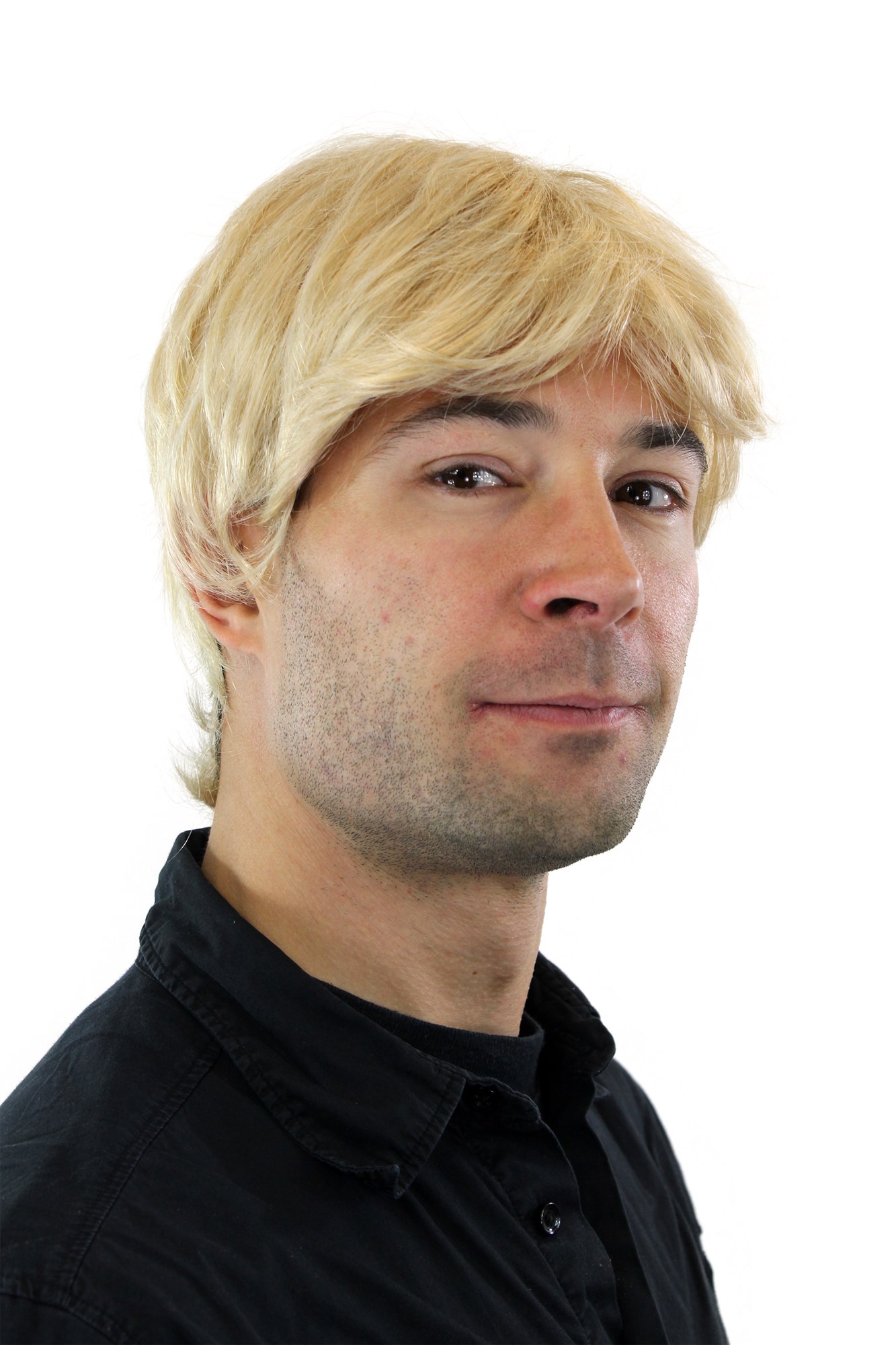 Quality Wigs, Men, platinum blonde, light blonde, straight, short