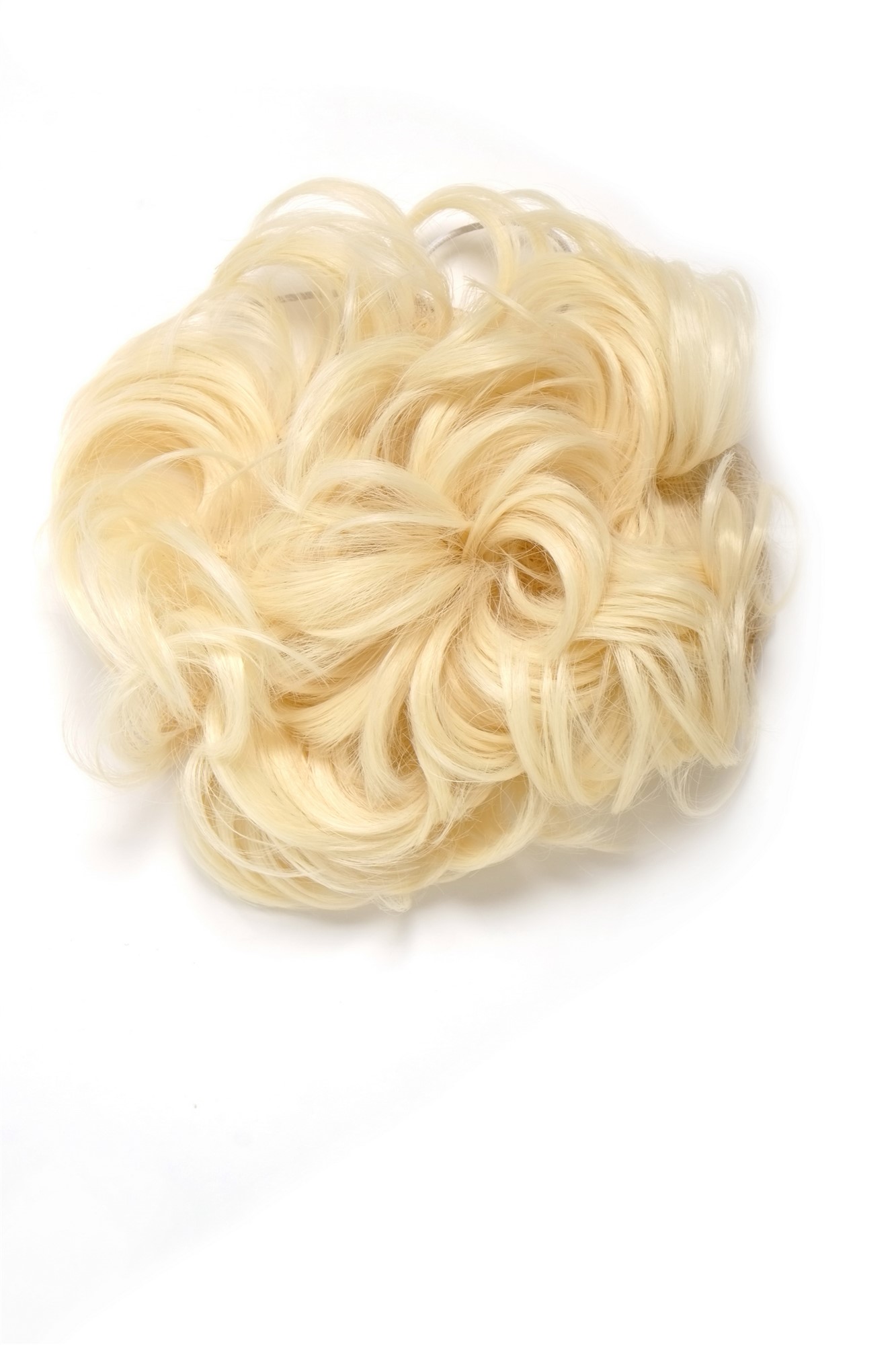 Haarteil Dutt Haarrose Buschig Platinblond Q840-613, Ansicht 3, WIG ME UP: Ihr Perücken Online Shop lockiger Dutt Haarteil Platinblond