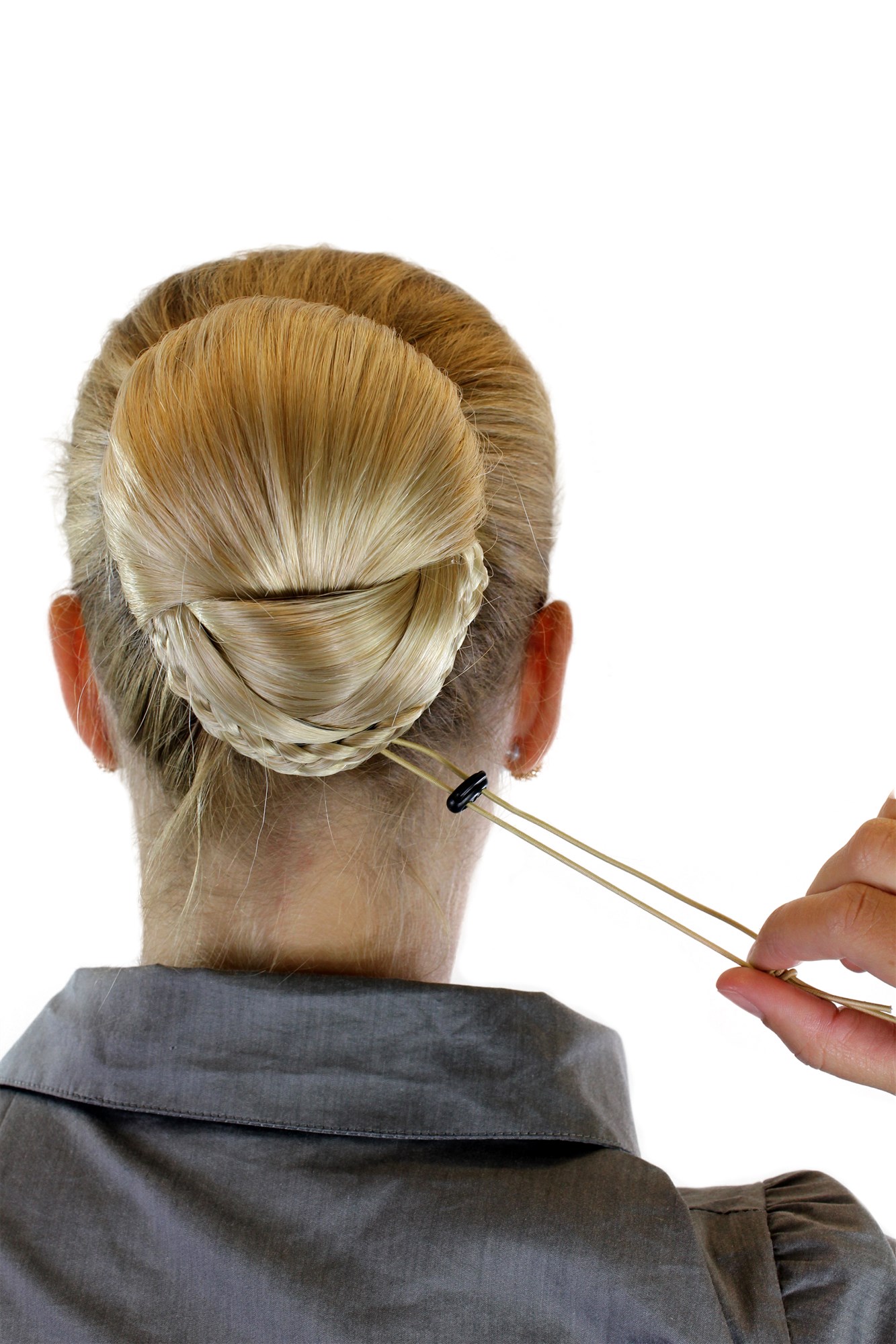 Aufwändiger Haarknoten Dutt Blond-Mix 907-24BT613, Ansicht 4, WIG ME UP: Ihr Perücken Online Shop geflochtener Dutt Haarteil Hellblond-Hellblond-Mix