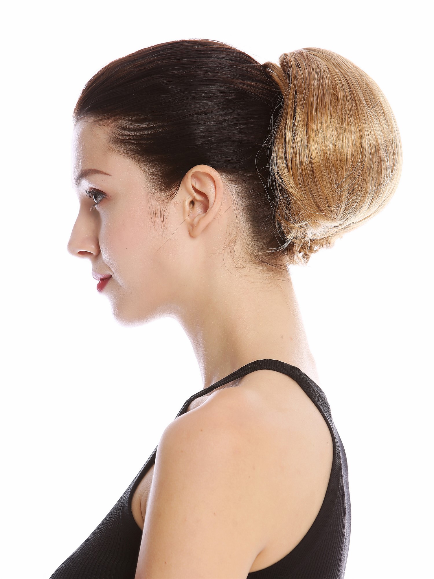 Ponytail Hairpiece short straight voluminous like hair bun copper blond 909AB, view 3, WIG ME UP: Your Perücken Online Shop Ponytails, copper blonde, curled, short