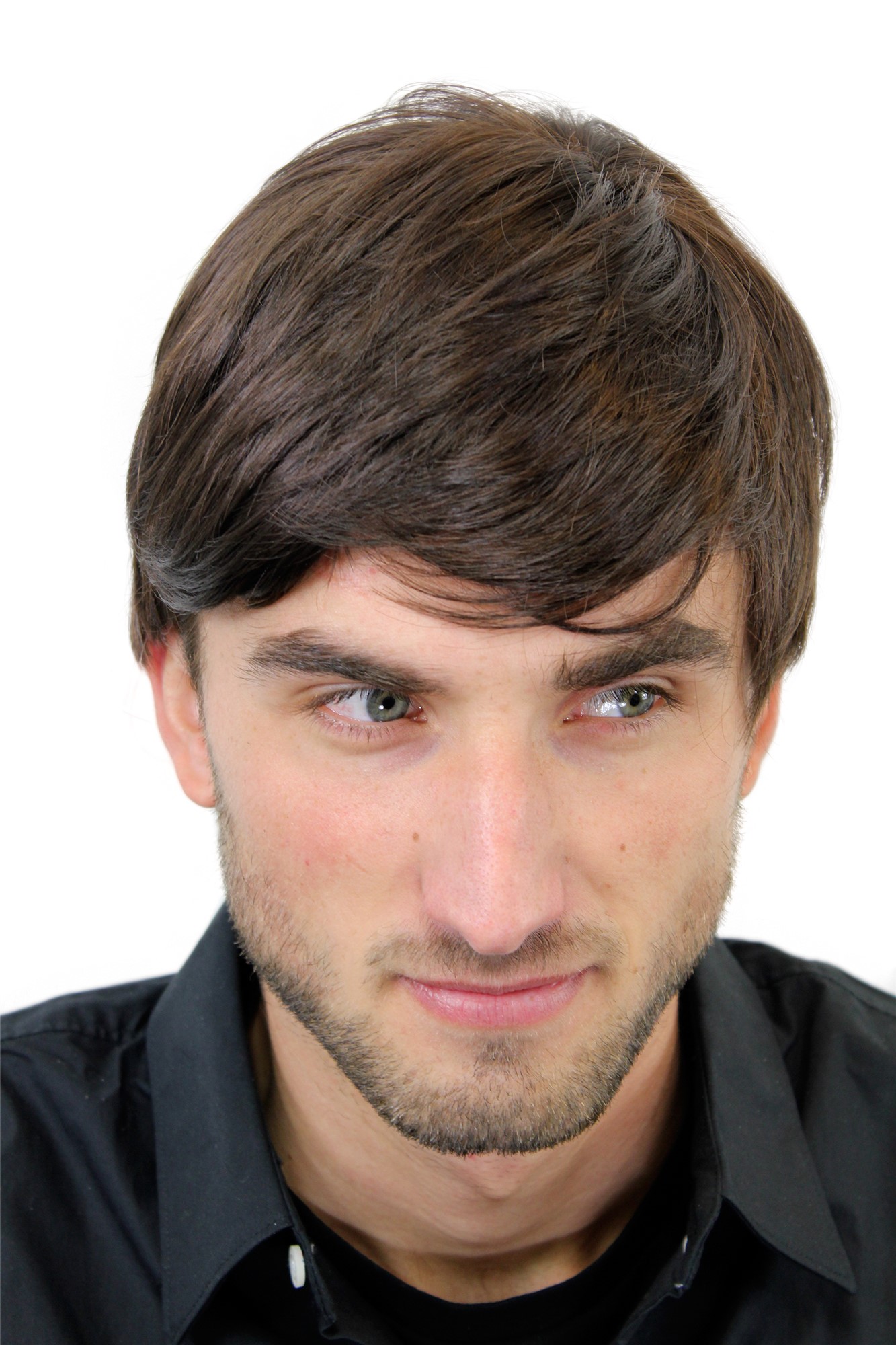 Men's WIG (for Men or Unisex) HIGH  synthetic short BROWN youthful young look GFW994-6 Man, front view, WIG ME UP: Your Perücken Online Shop Quality Wigs, Men, Brown, straight, short