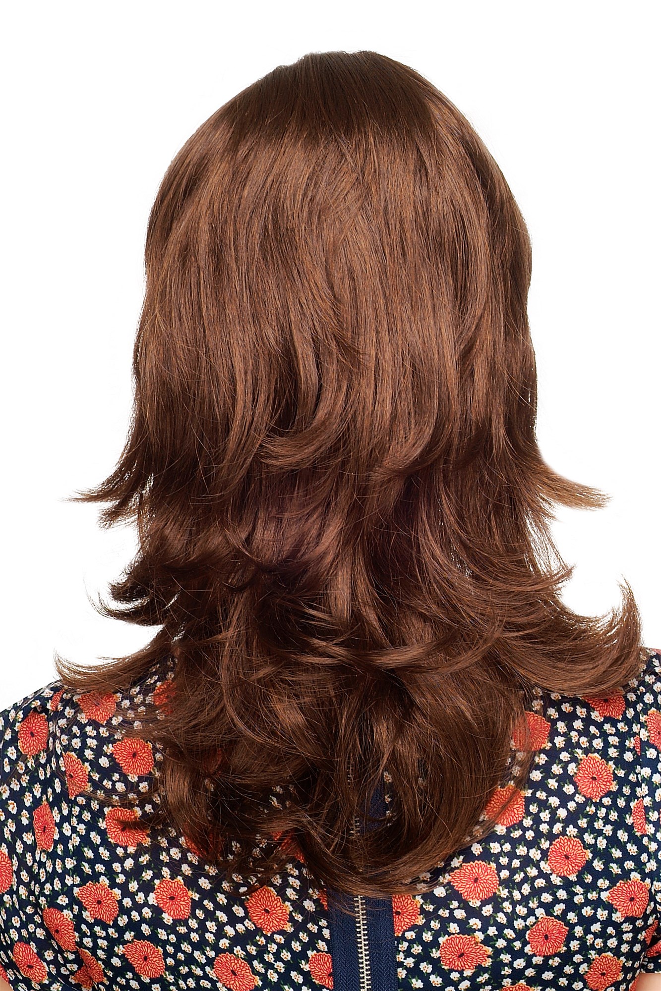 CM-177-8 Lady  Wig shoulder length bangs fringe medium brown brunette slightly curled wavy, view 2, WIG ME UP: Your Perücken Online Shop Quality Wigs, Ladies, medium ash brown, wavy, shoulder-length