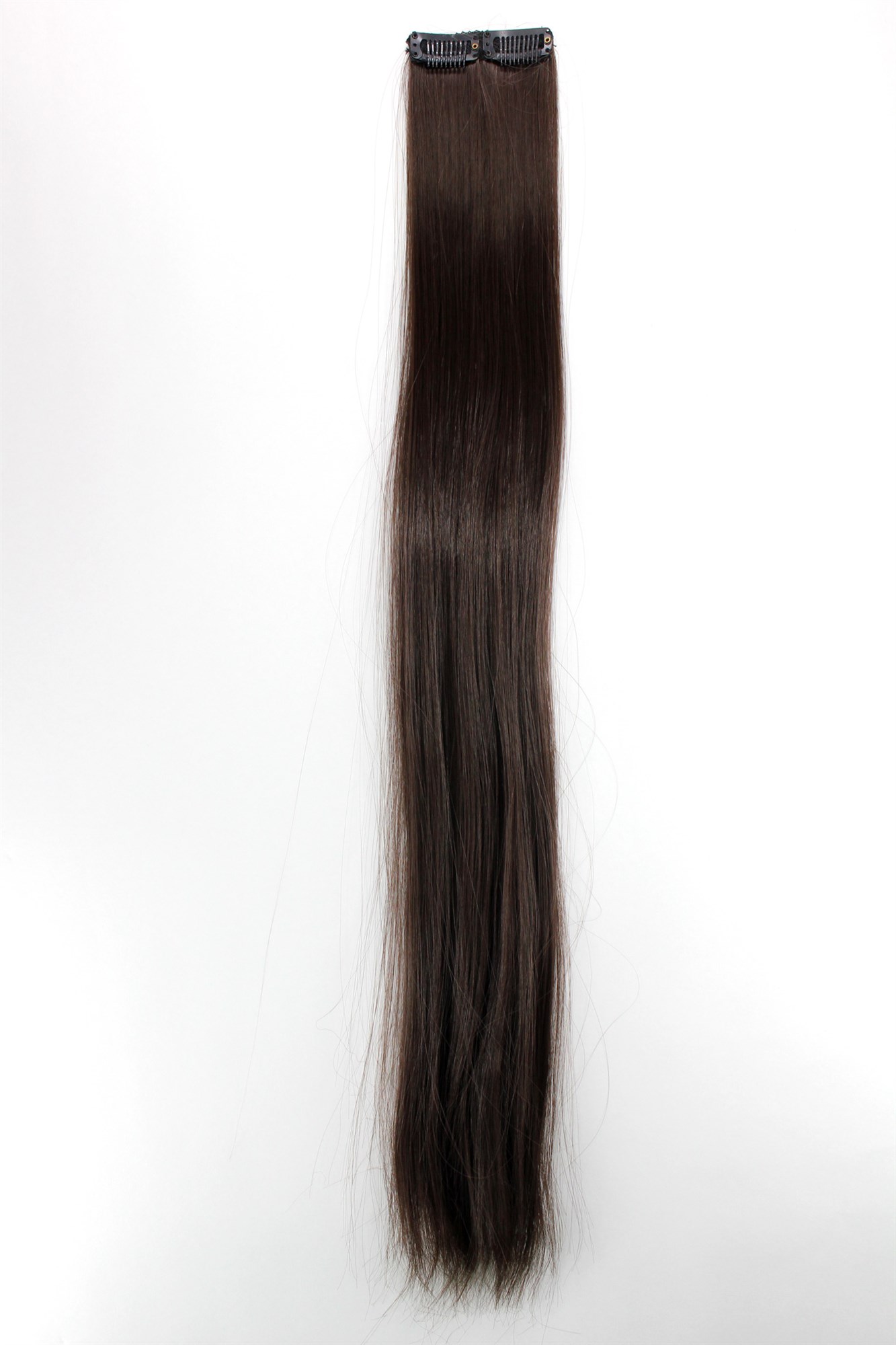 glatte Extensions Braun 63 cm lang