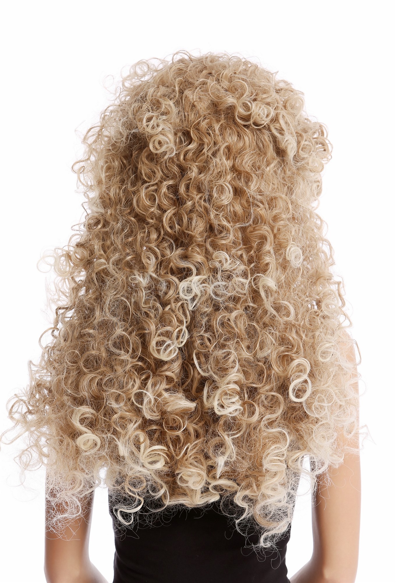 hochwertige Qualitätsperücken, Perücke Lang Locken Blond Mix Mähne YZF-4380-27T613, Ansicht 4, WIG ME UP: Ihr Perücken Online Shop lockige Tressen-Perücke Erdbeerblond-Platinblond-Mix lange Haare für Damen