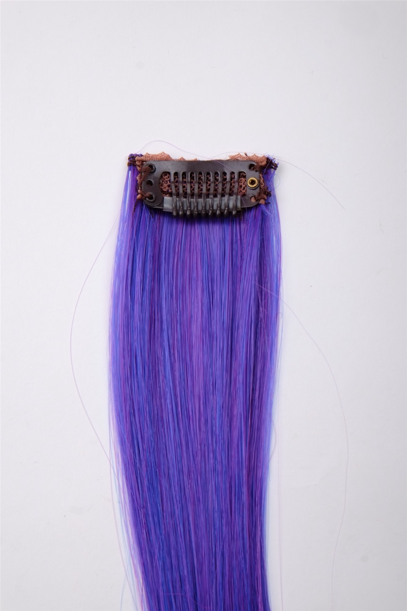 glatte Extensions Violett-Blau-Mix 45 cm lang