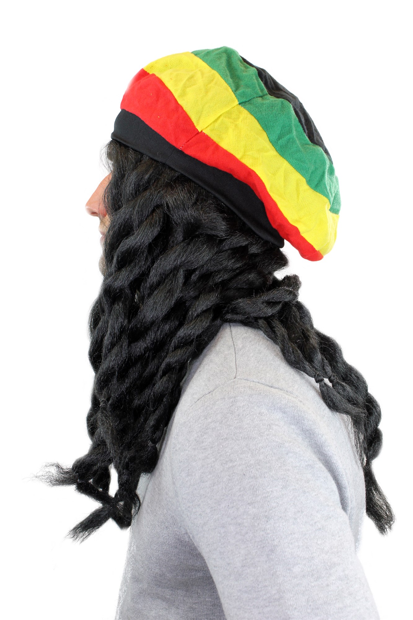 günstige Party Perücke, Perücke & Mütze: Rasta Pseudo-Dreadlocks Reggae 68901, Ansicht 7, WIG ME UP: Ihr Perücken Online Shop geflochtene Party Perücke Schwarz lange Haare Unisex