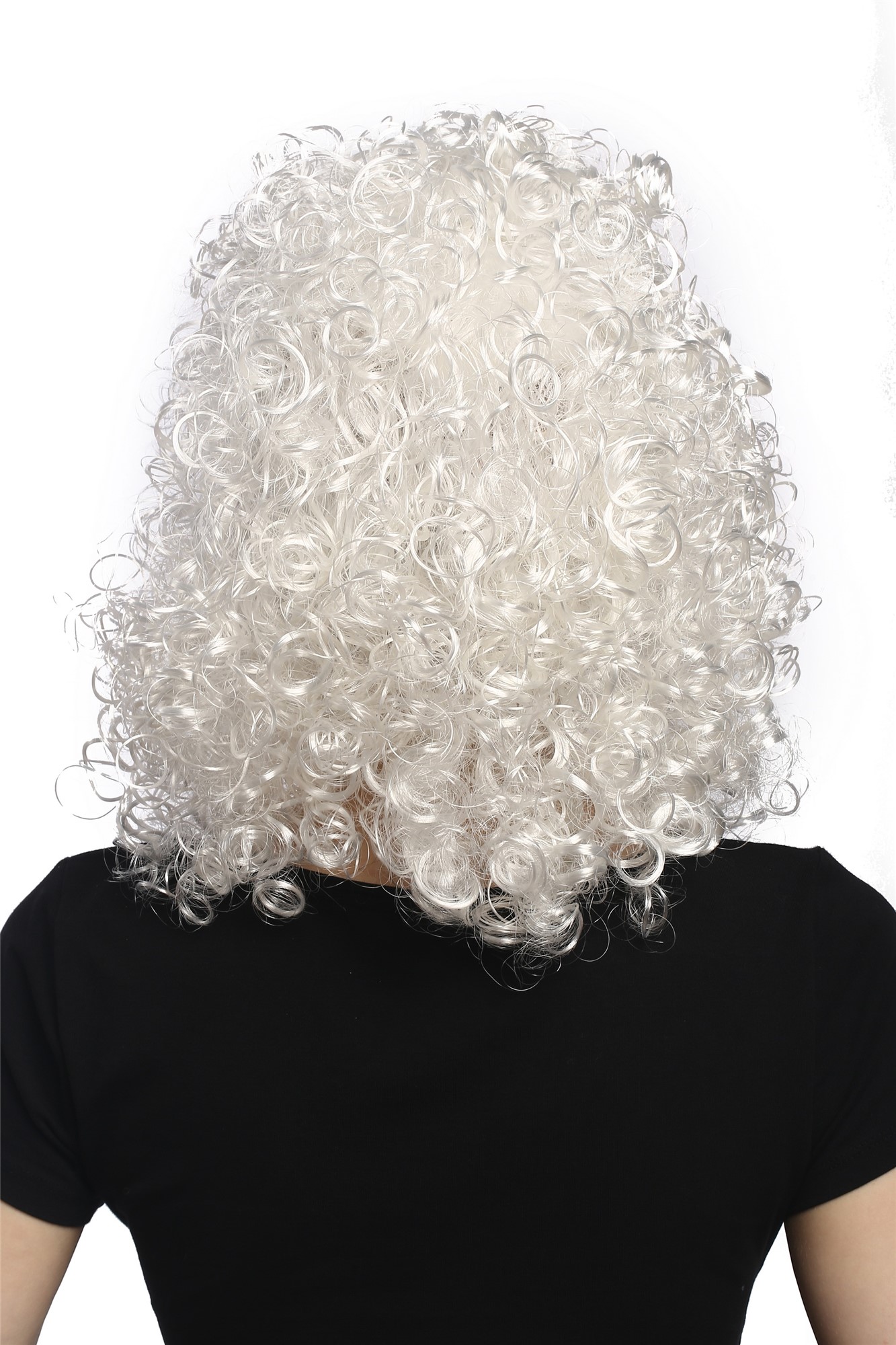 günstige Party Perücke, Perücke Weiß Locken Engel Renaissance 90828-ZA62, Ansicht 4, WIG ME UP: Ihr Perücken Online Shop lockige Party Perücke Weiß schulterlange Haare für Damen