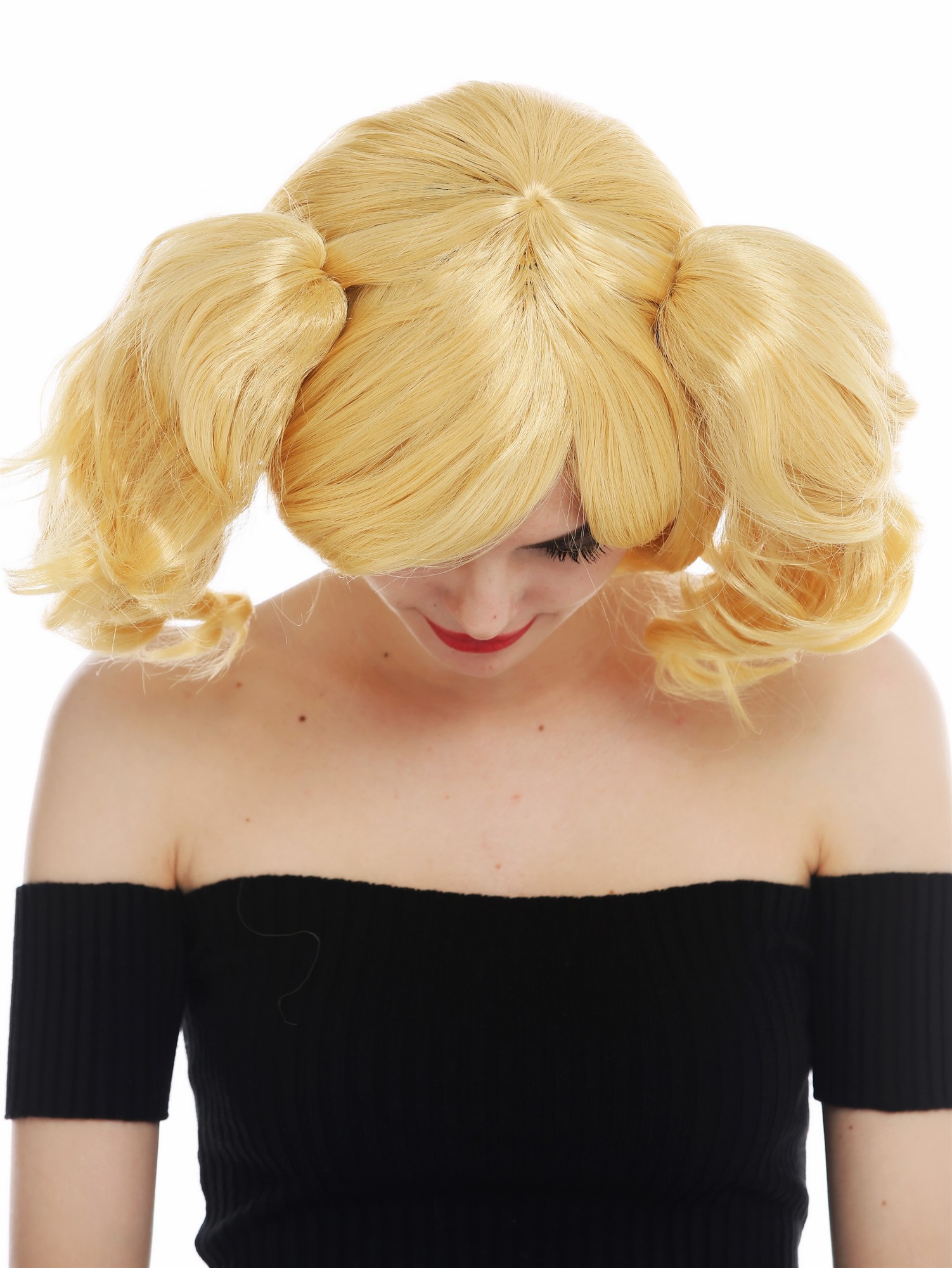 Wig cosplay woman Gothic Lolita attachable braids shoulder length blonde SH70102, view 5, WIG ME UP: Your Perücken Online Shop Party Wig, Ladies, golden blonde, straight, short