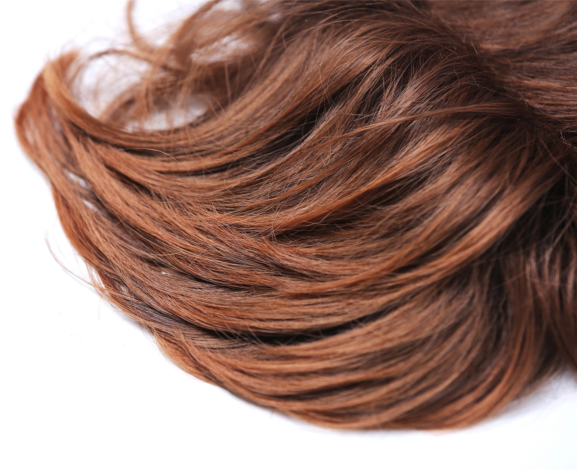 Toupet wellig Braun-Blond-Mix 22 cm