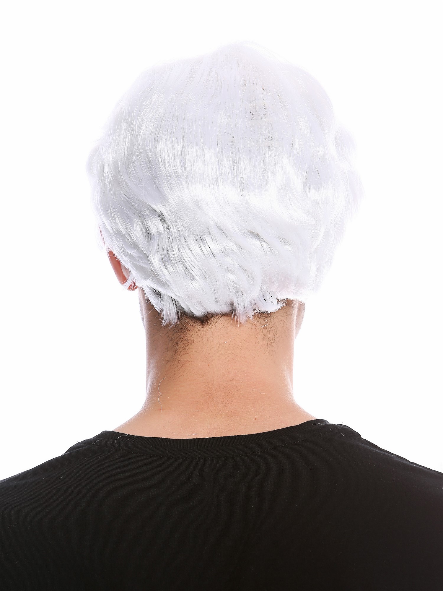 Wig & Beard Mustache Set Men Old Playboy Gigolo 70s Cop Detective white 4219, view 3, WIG ME UP: Your Perücken Online Shop Party Wig, Men, White, wavy, short