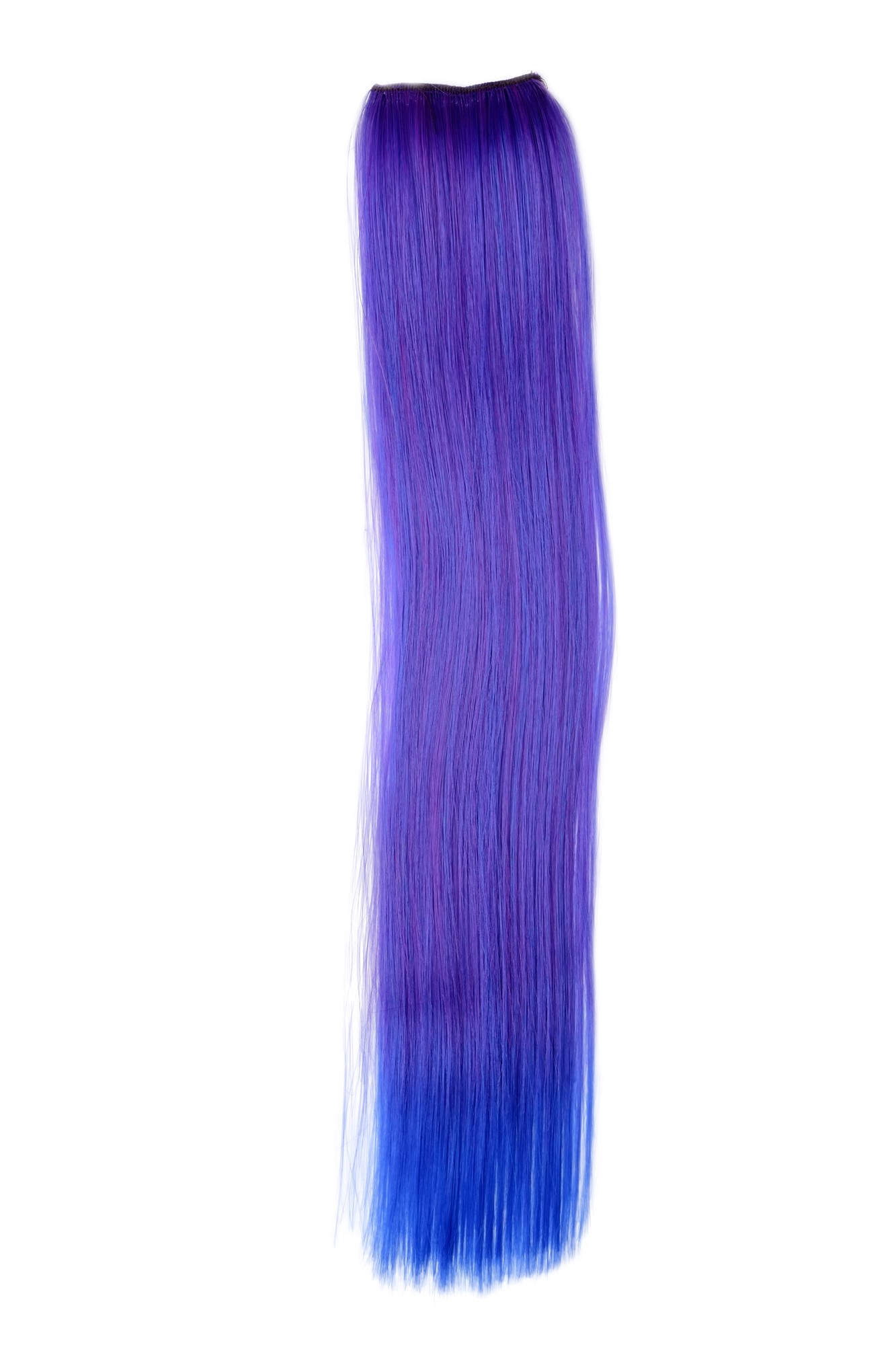 2 Clips Extension Strähne glatt 45 cm Violett-Blau-Mix YZF-P2S18-T2420TTF2517, Vorderansicht, WIG ME UP: Ihr Perücken Online Shop glatte Extensions Violett-Blau-Mix 45 cm lang