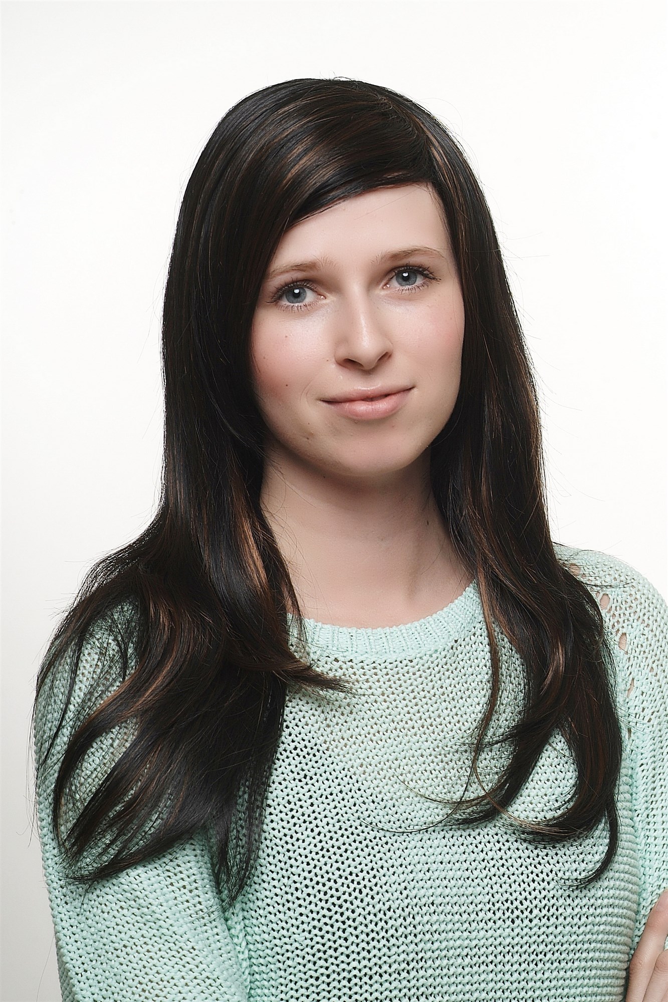 Quality Wigs, Ladies, black-brown-copper brown, straight, long