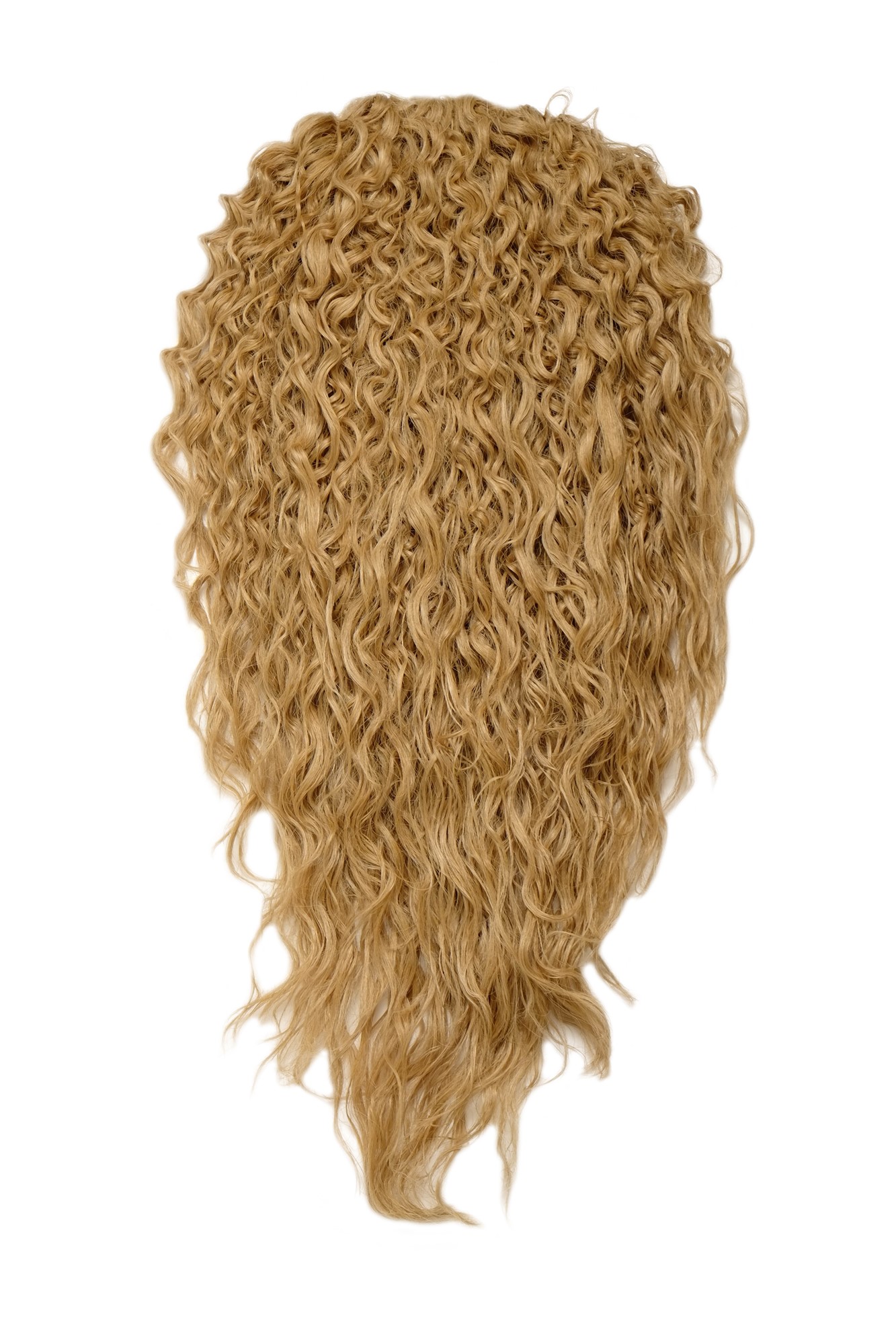 lockige Halbperücke Goldblond 70 cm lang