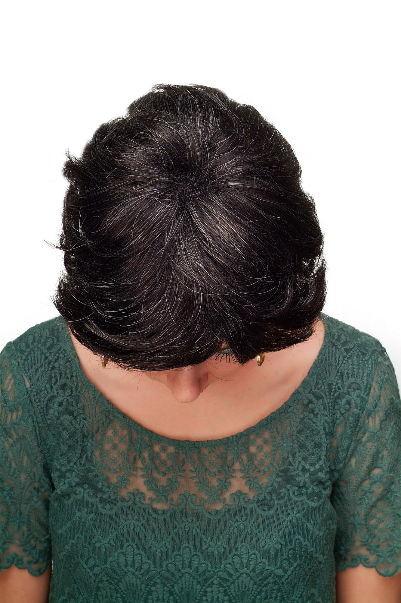 CM-37-280 Lady  Wig classic short distinguished style black mottled grey dark gray, view 5, WIG ME UP: Your Perücken Online Shop Quality Wigs, Ladies, dark gray, wavy, short